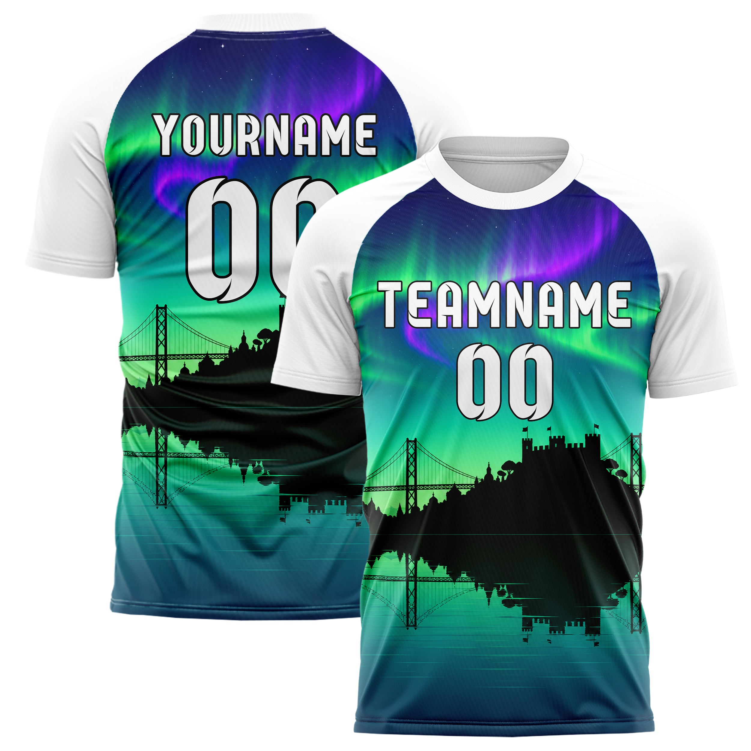 Petrol Lisbon Skyline Design 15-0220 individuelles Fußballtrikot main