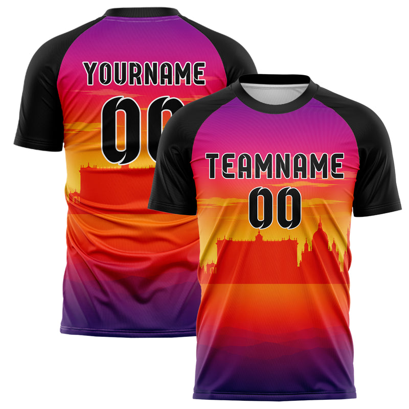 Orange Madrid Skyline Design 15-0192 individuelles Fußballtrikot main