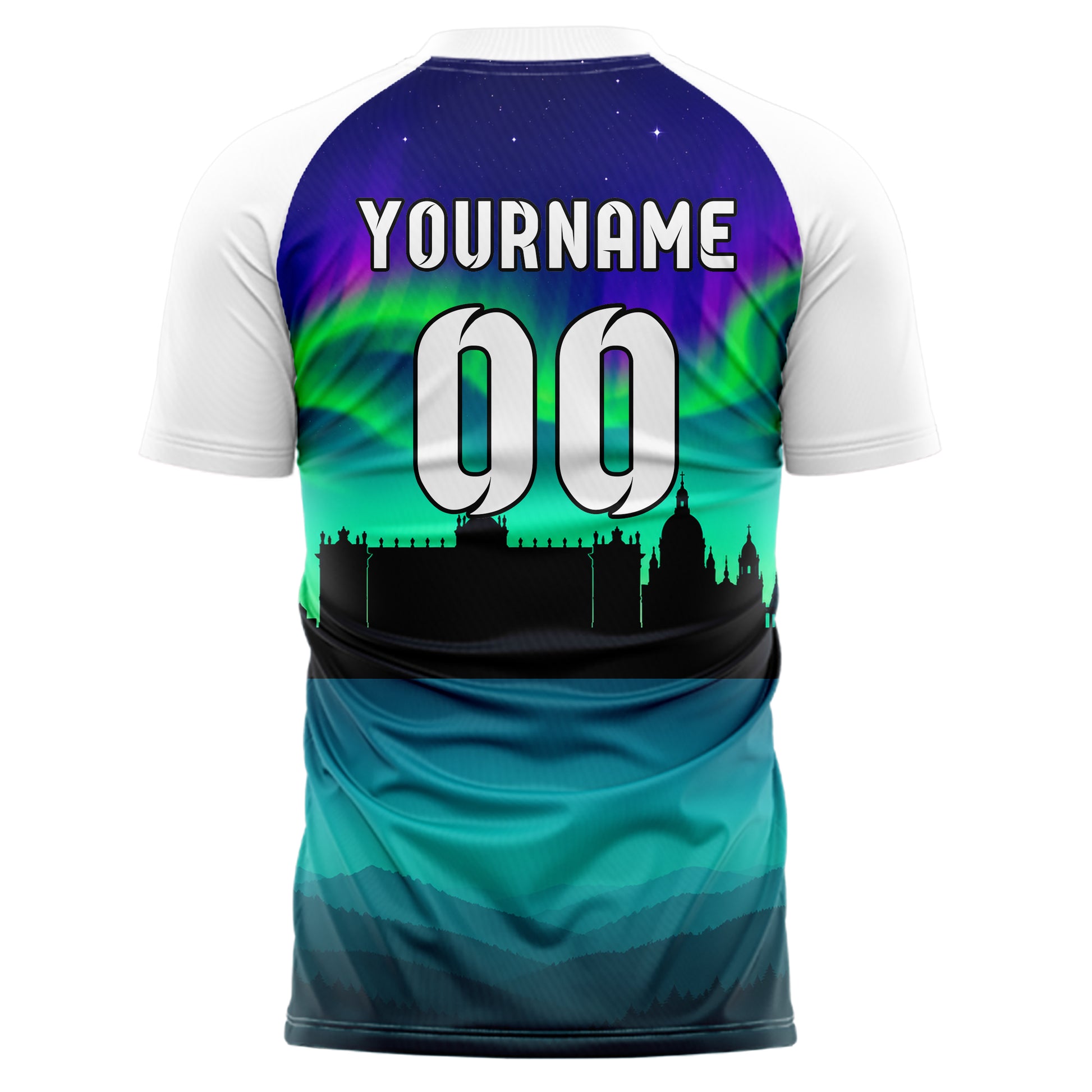 Petrol Madrid Skyline Design 15-0200 individuelles Fußballtrikot back