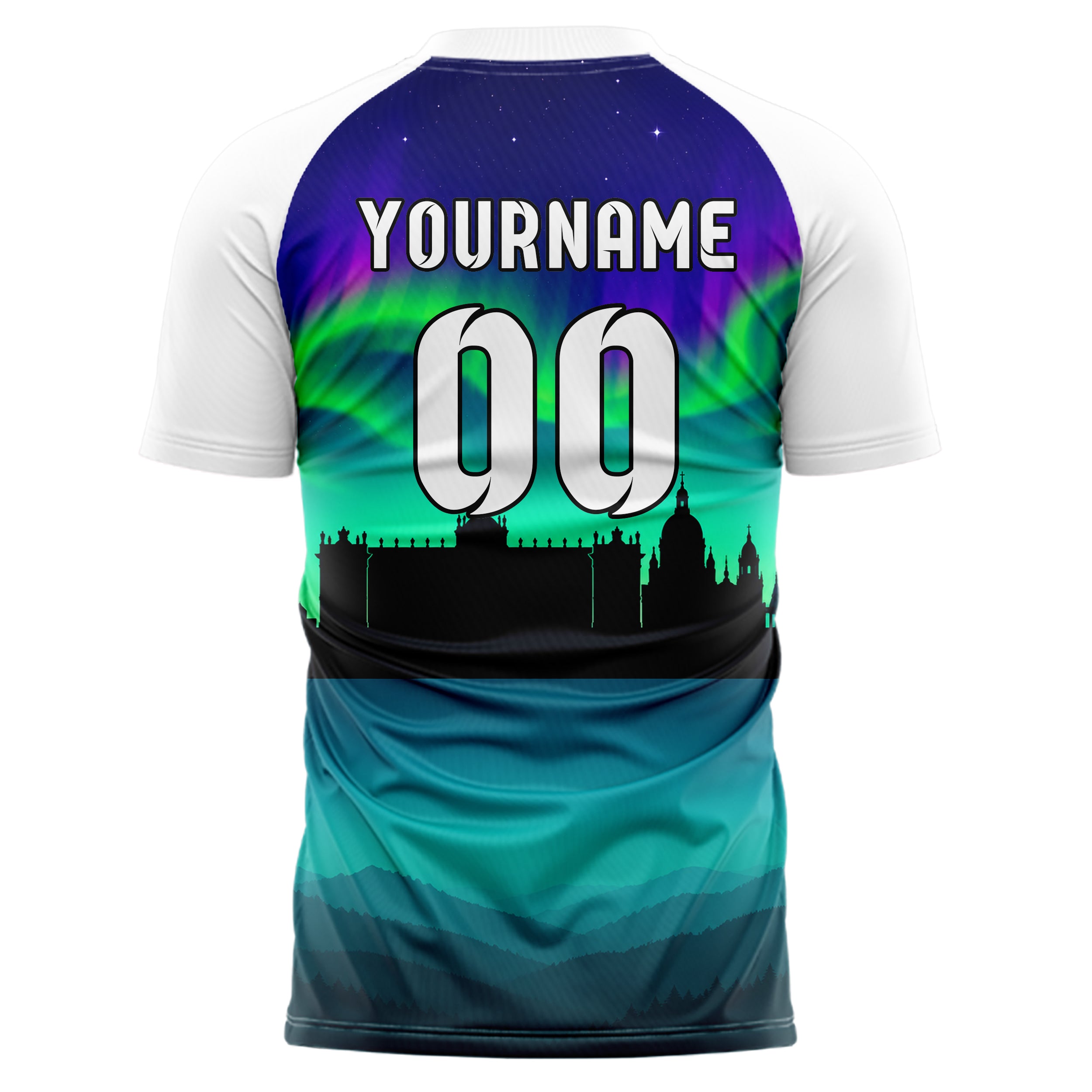 Petrol Madrid Skyline Design 15-0200 individuelles Fußballtrikot back