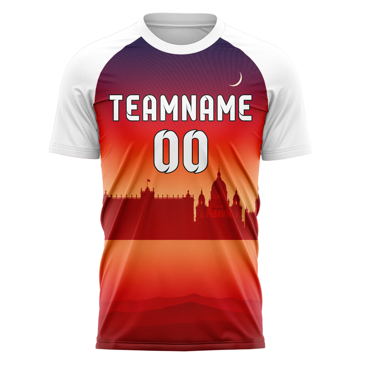 Rot Madrid Skyline Design 15-0193 individuelles Fußballtrikot front