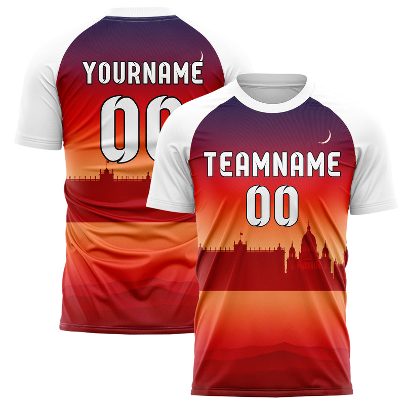 Rot Madrid Skyline Design 15-0193 individuelles Fußballtrikot main