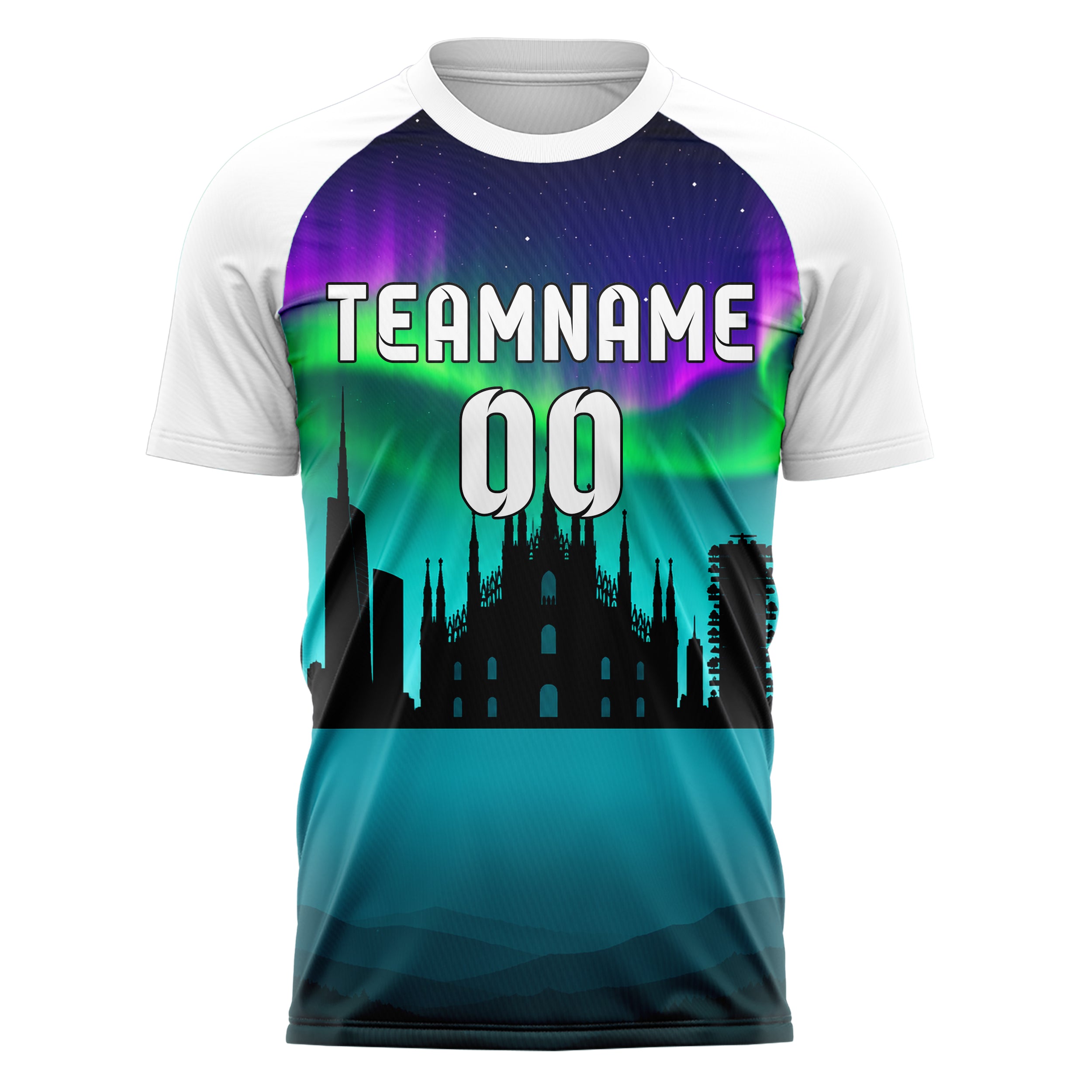 Petrol Milan Skyline Design 15-0240 individuelles Fußballtrikot front