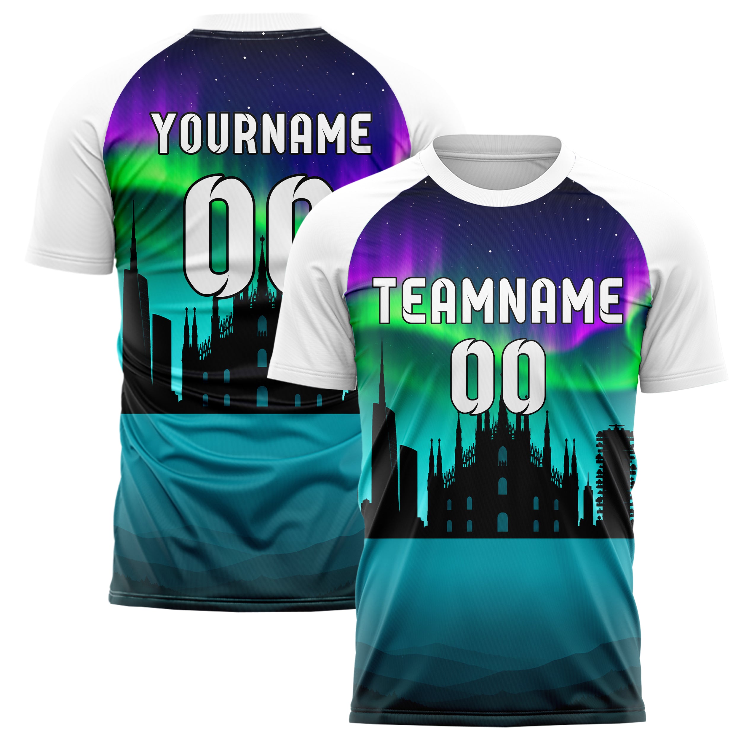 Petrol Milan Skyline Design 15-0240 individuelles Fußballtrikot main