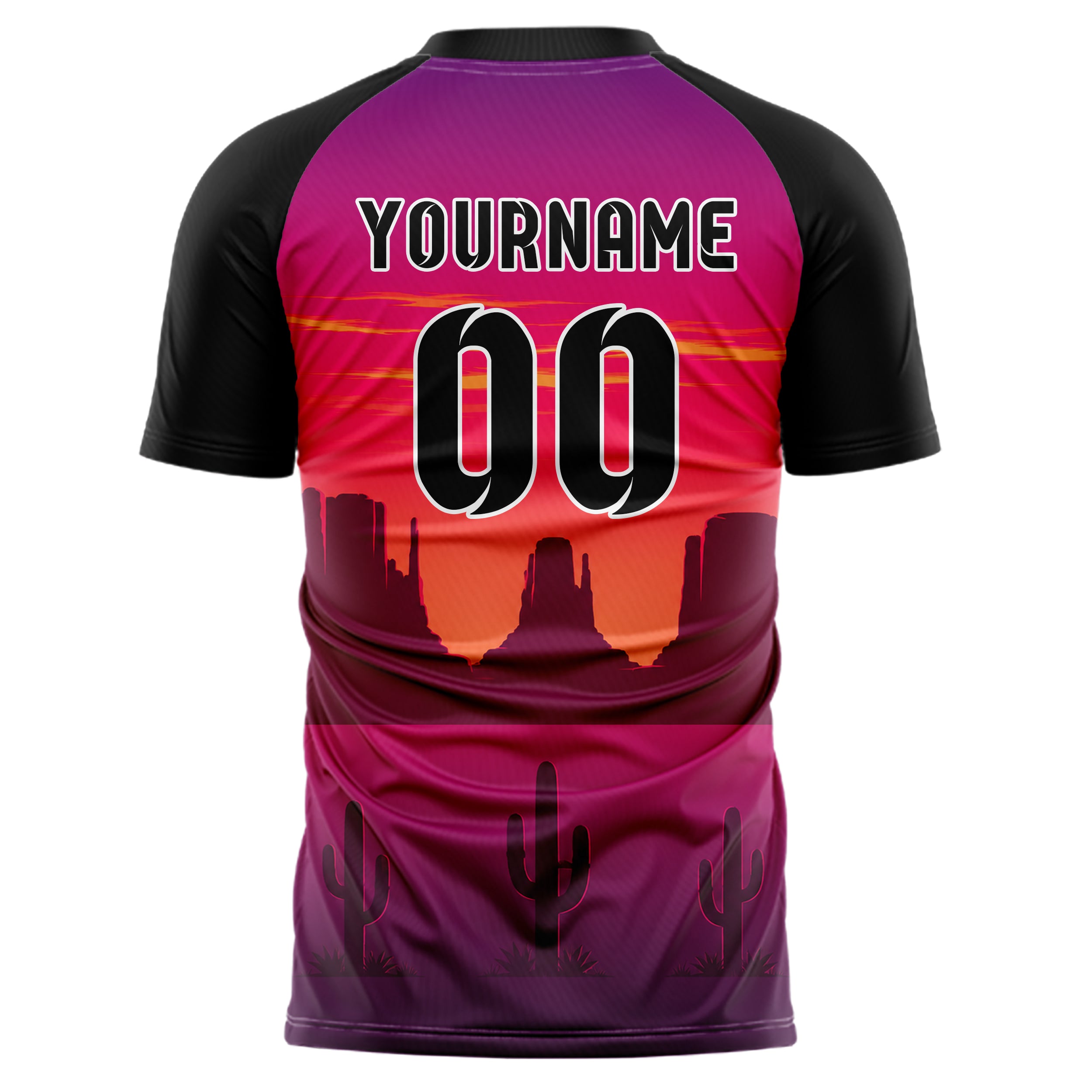 Hot Pink Washington Monument Skyline Design 15-0461 individuelles Fußballtrikot back