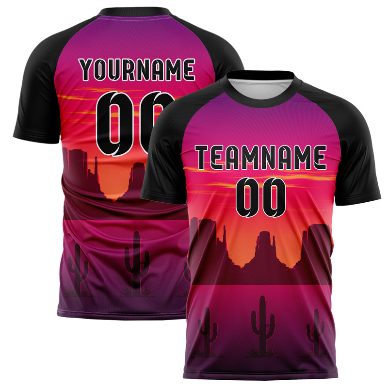 Hot Pink Washington Monument Skyline Design 15-0461 individuelles Fußballtrikot main