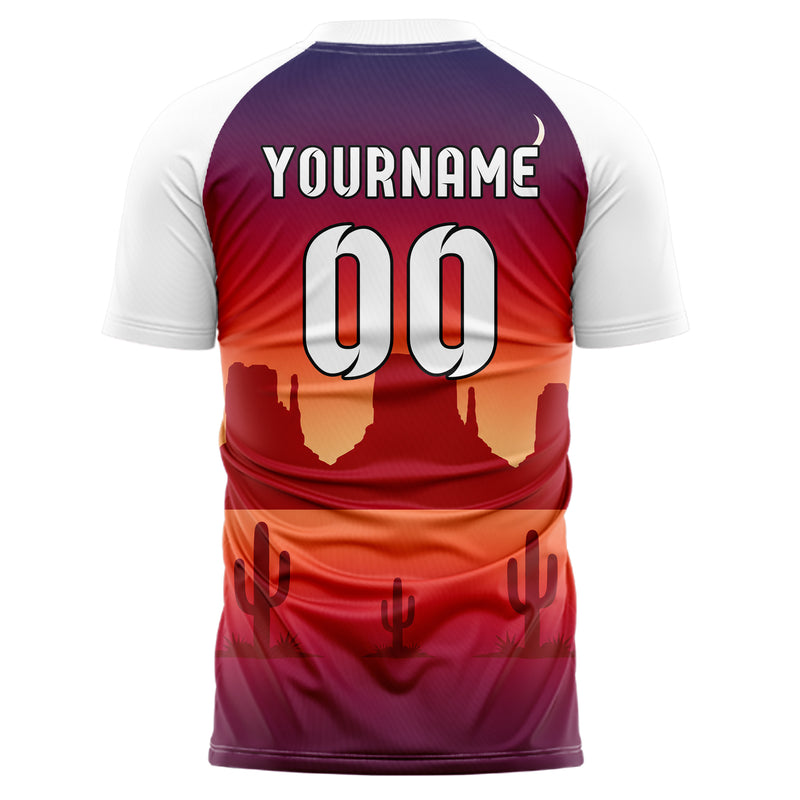 Rot Washington Monument Skyline Design 15-0463 individuelles Fußballtrikot back