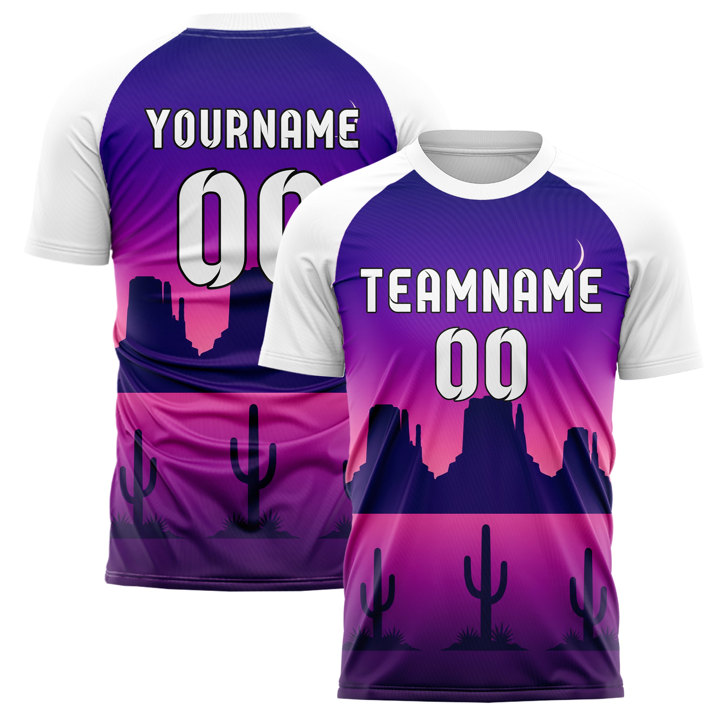 Lila Washington Monument Skyline Design 15-0466 individuelles Fußballtrikot main