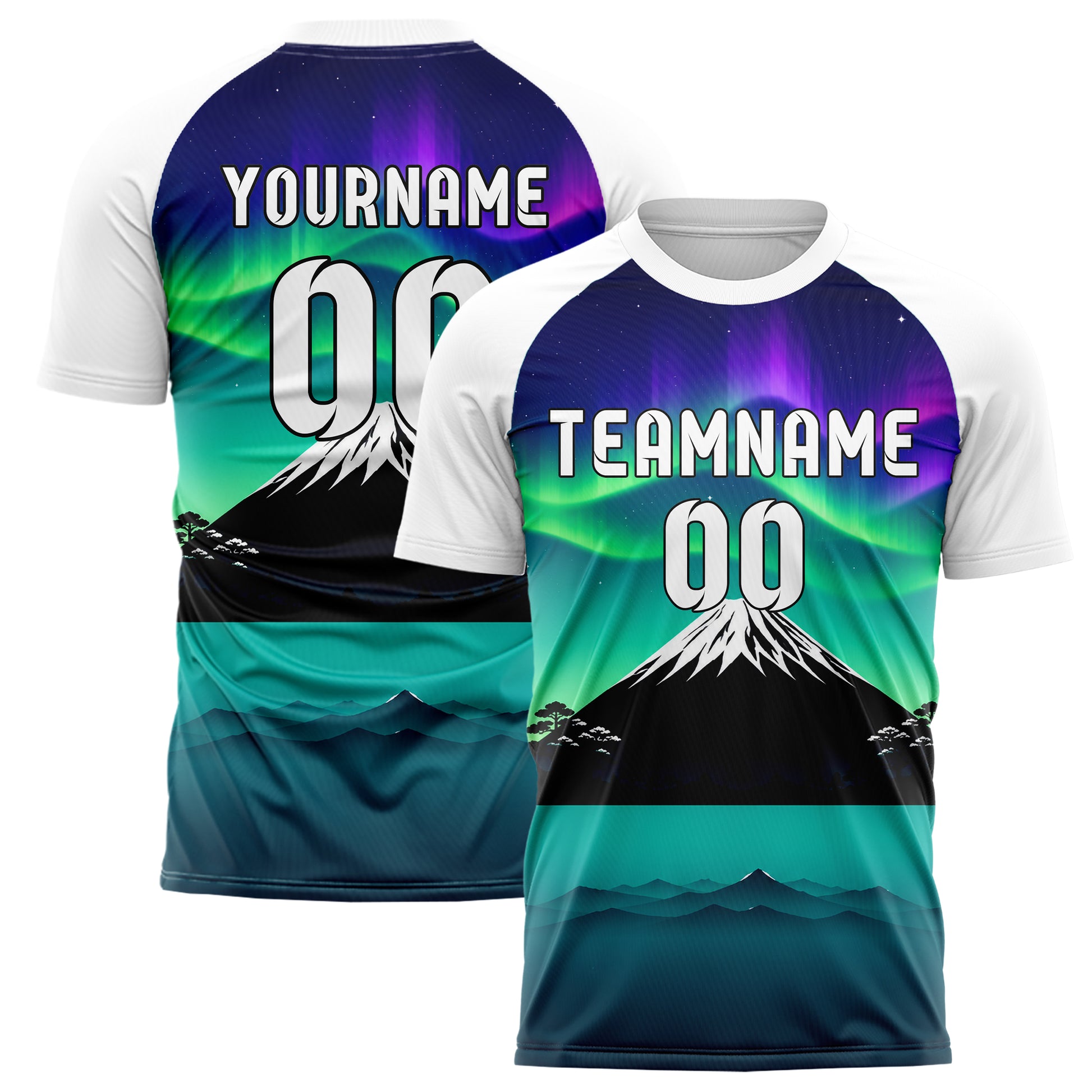 Petrol Mount Fuji Skyline Design 15-0360 individuelles Fußballtrikot main