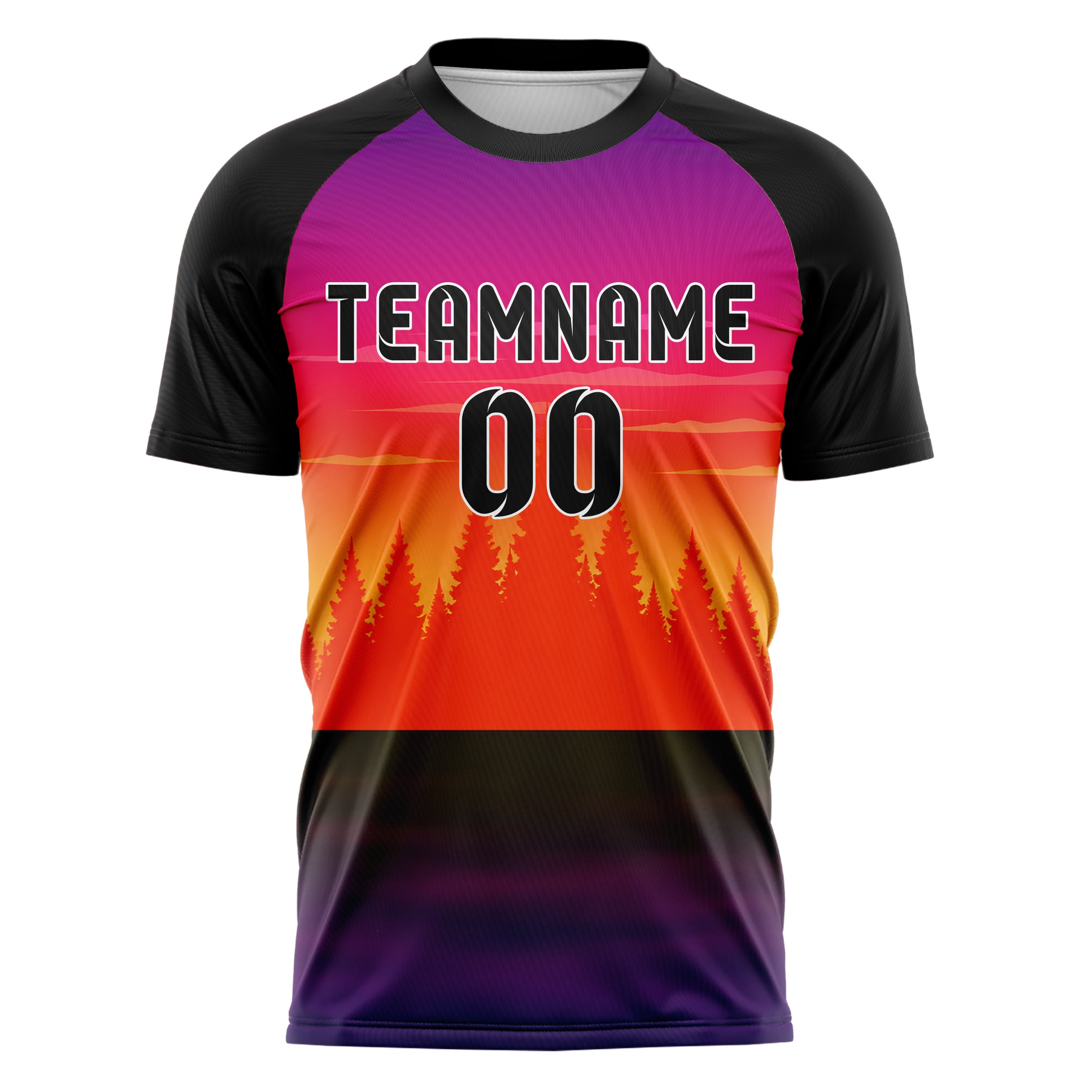 Orange Pacific Coast Skyline Design 15-0512 individuelles Fußballtrikot front
