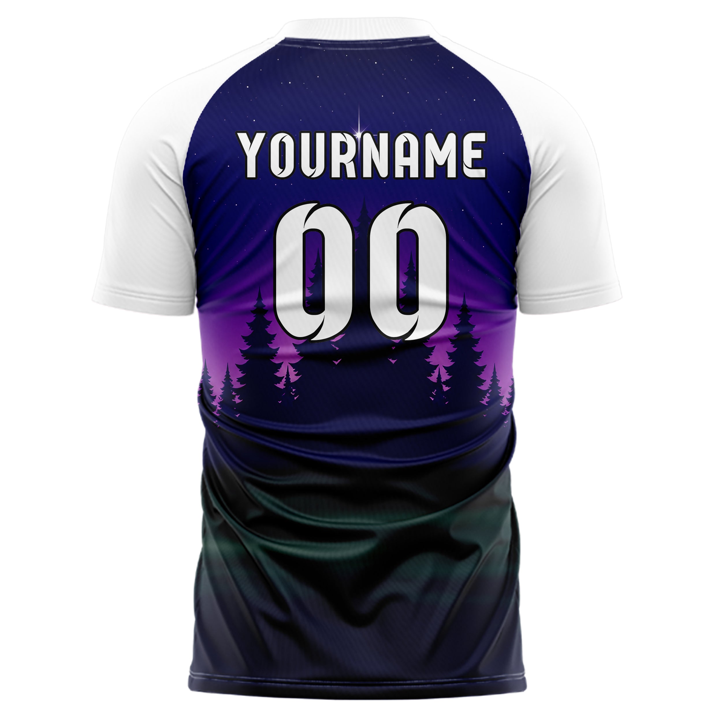 Marineblau Pacific Coast Skyline Design 15-0519 individuelles Fußballtrikot back