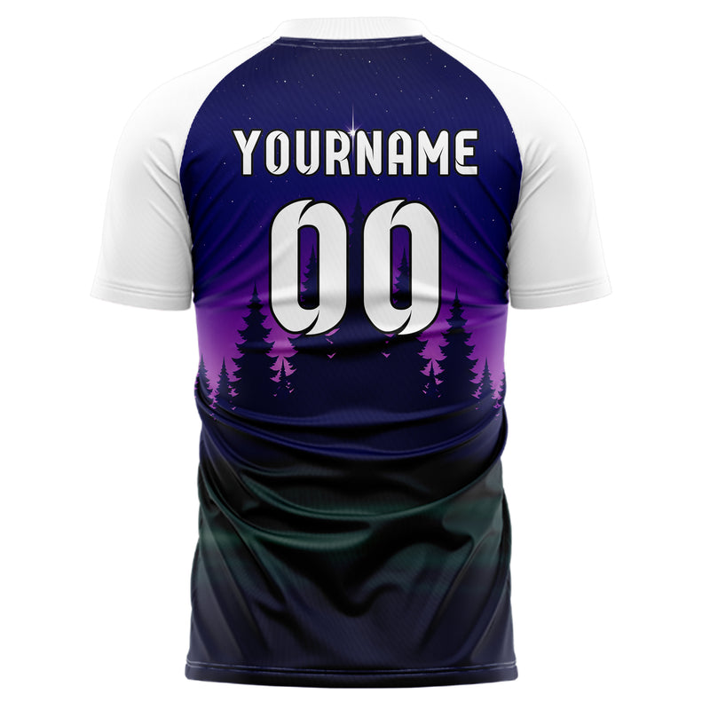 Marineblau Pacific Coast Skyline Design 15-0519 individuelles Fußballtrikot back