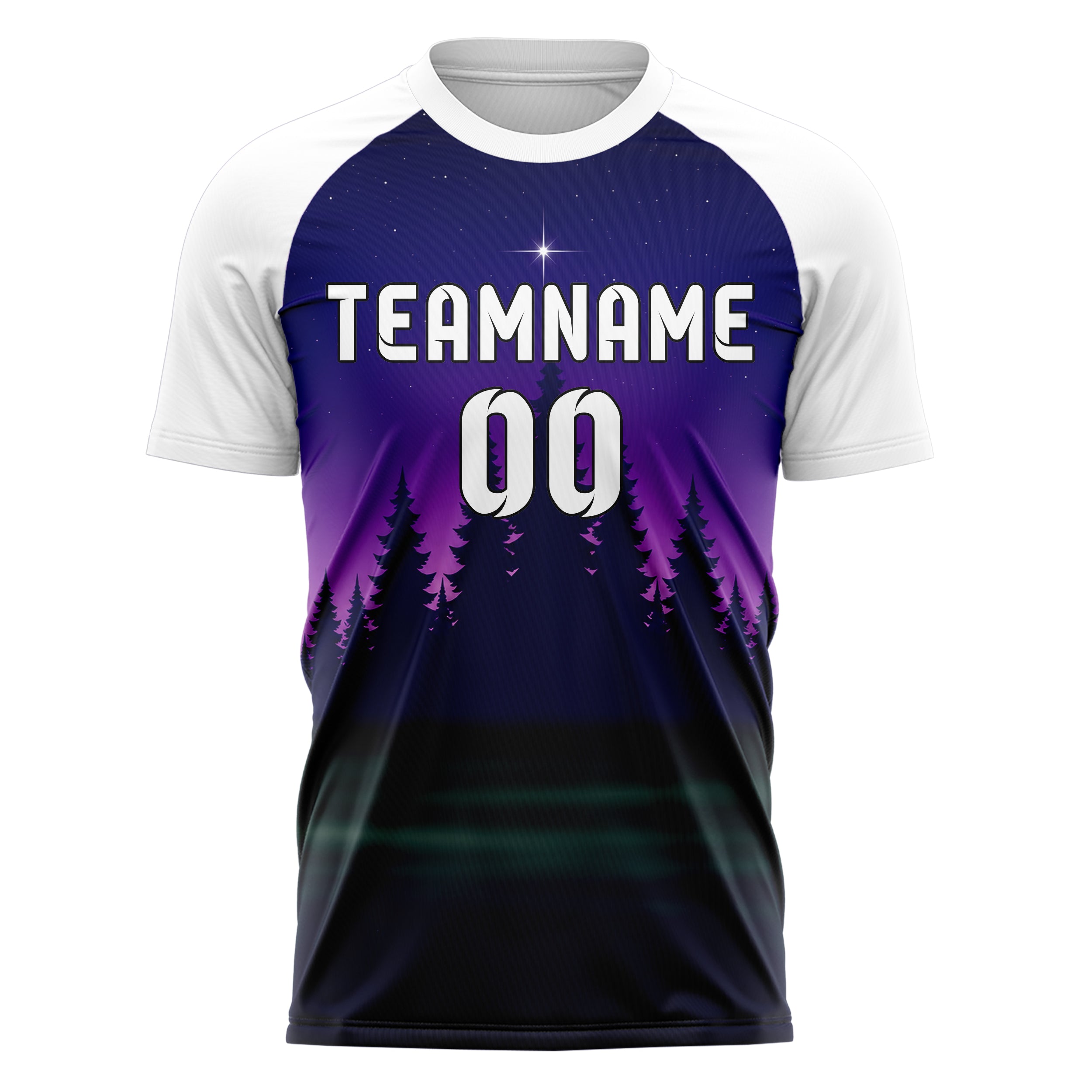 Marineblau Pacific Coast Skyline Design 15-0519 individuelles Fußballtrikot front