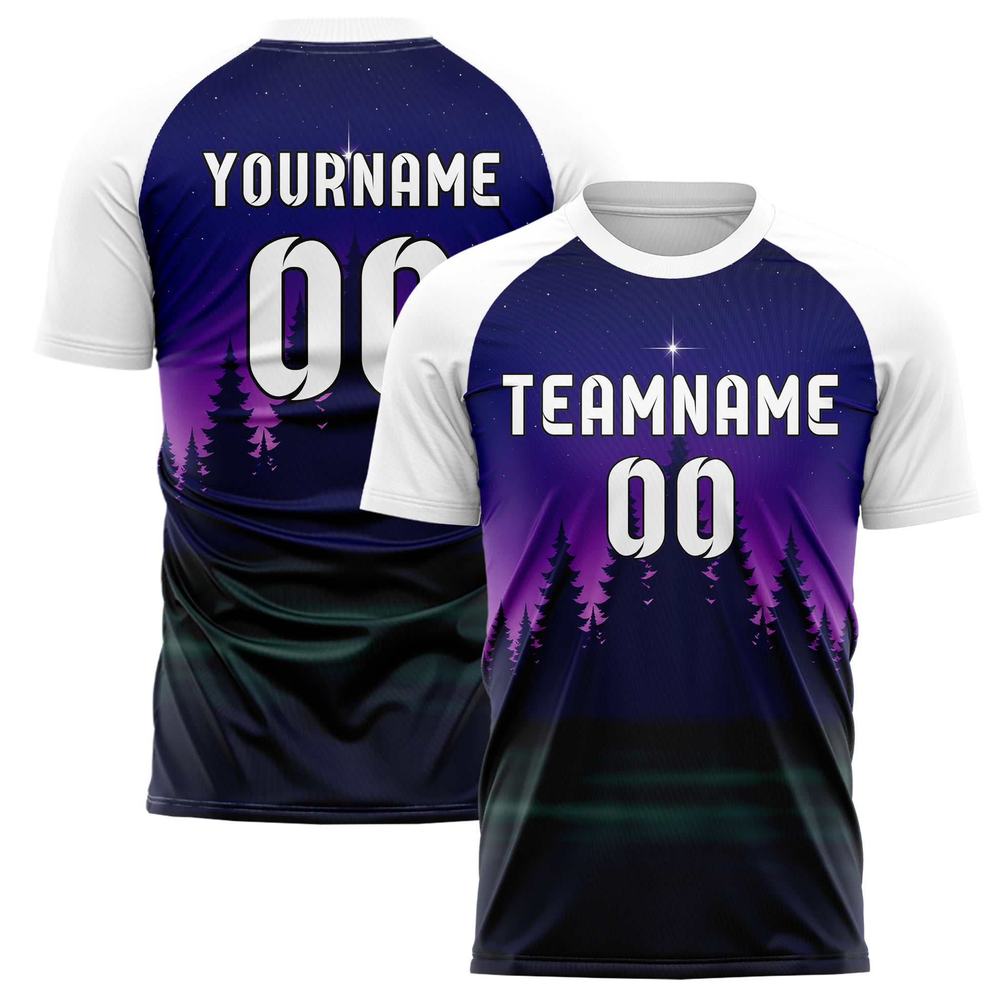 Marineblau Pacific Coast Skyline Design 15-0519 individuelles Fußballtrikot main