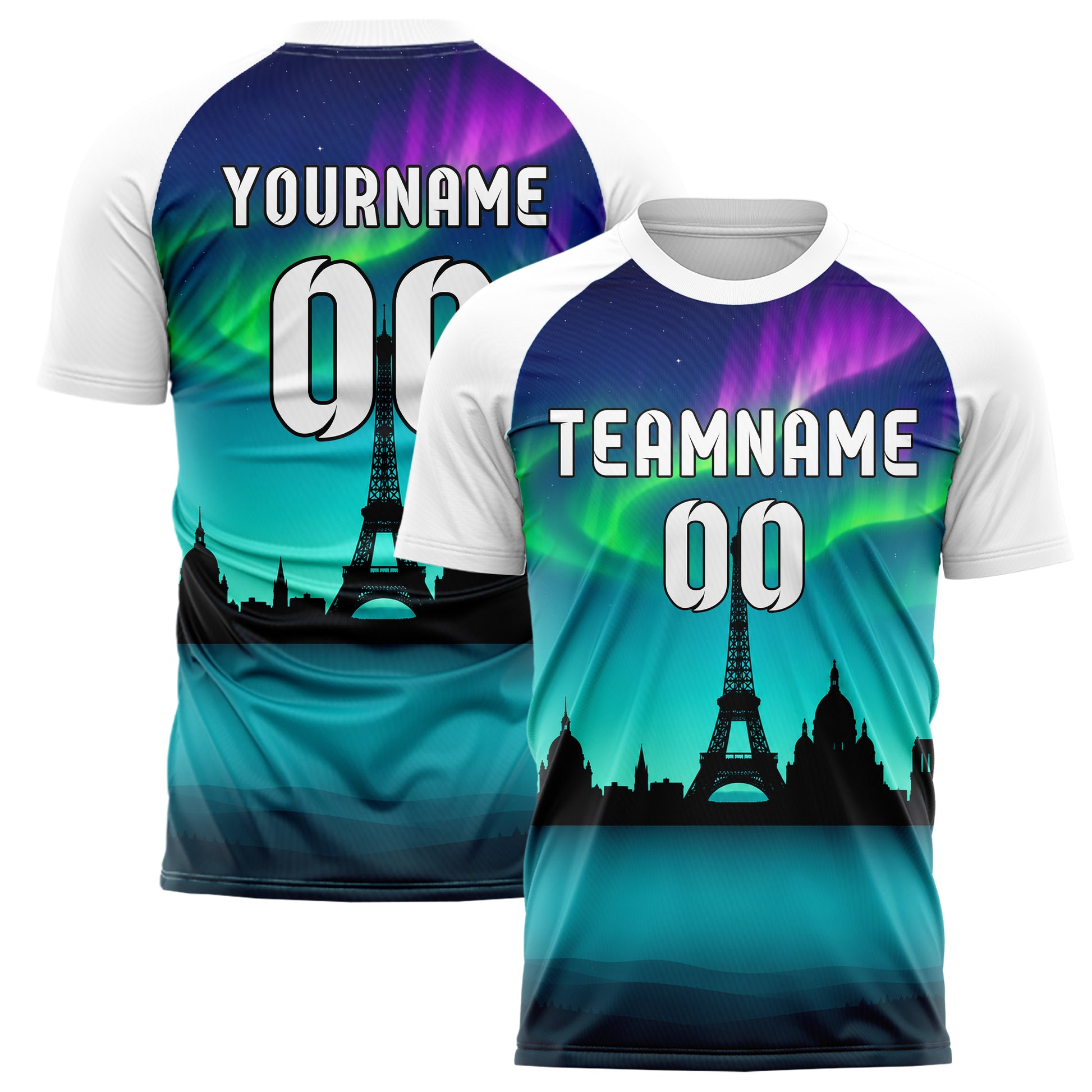 Petrol Paris Skyline Design 15-0140 individuelles Fußballtrikot main
