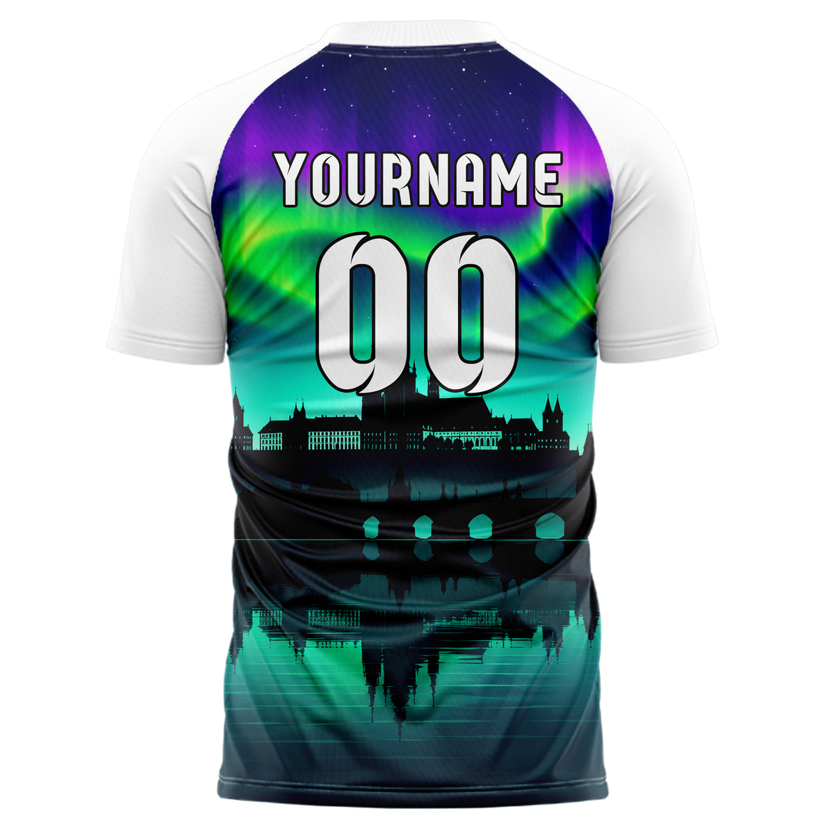Petrol Prague Skyline Design 15-0210 individuelles Fußballtrikot back