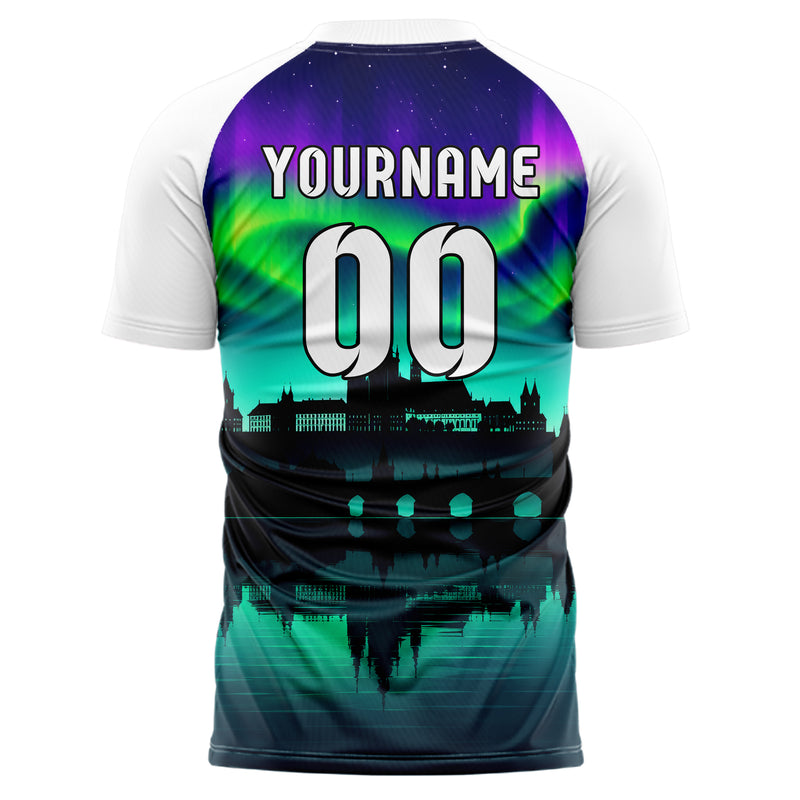Petrol Prague Skyline Design 15-0210 individuelles Fußballtrikot back