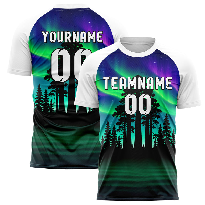 Petrol Redwood Forest Skyline Design 15-0530 individuelles Fußballtrikot main