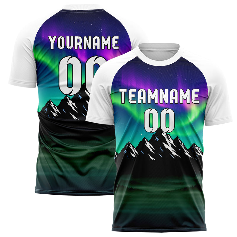 Petrol Rocky Mountains Skyline Design 15-0370 individuelles Fußballtrikot main
