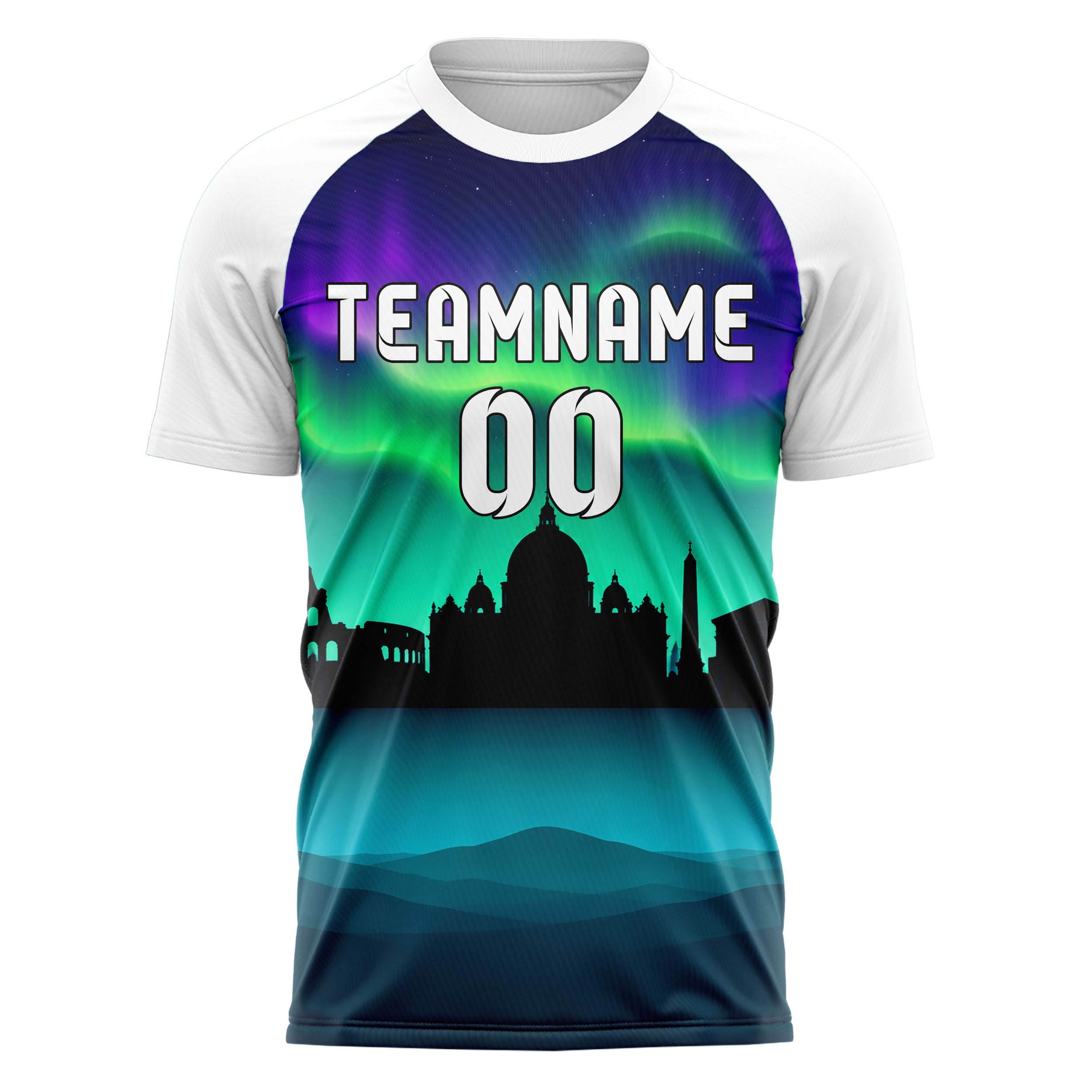 Petrol Rome Skyline Design 15-0150 individuelles Fußballtrikot front