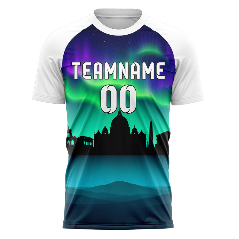 Petrol Rome Skyline Design 15-0150 individuelles Fußballtrikot front
