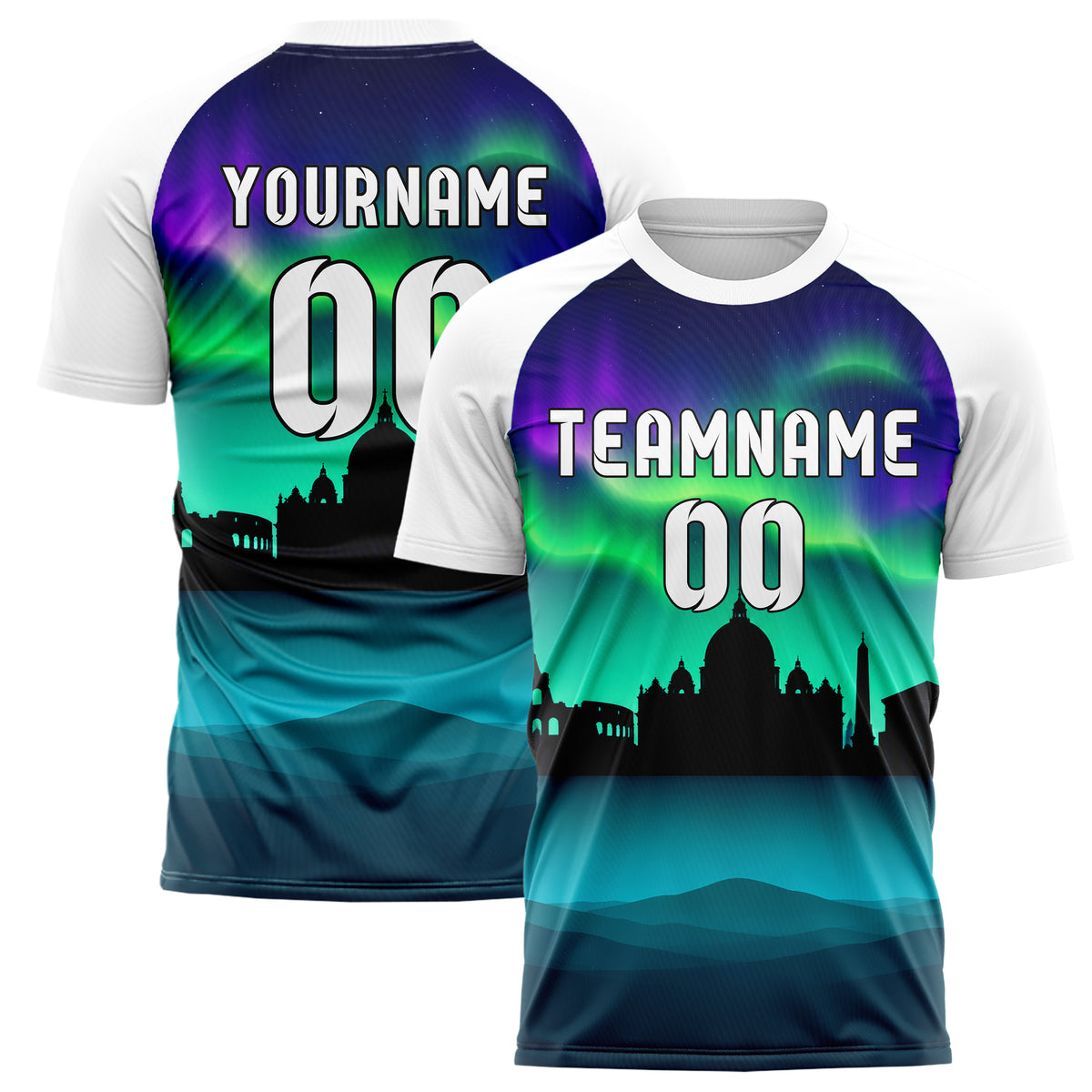 Petrol Rome Skyline Design 15-0150 individuelles Fußballtrikot main