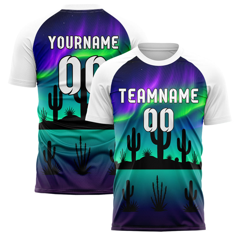 Petrol Saguaro Desert Skyline Design 15-0480 individuelles Fußballtrikot main