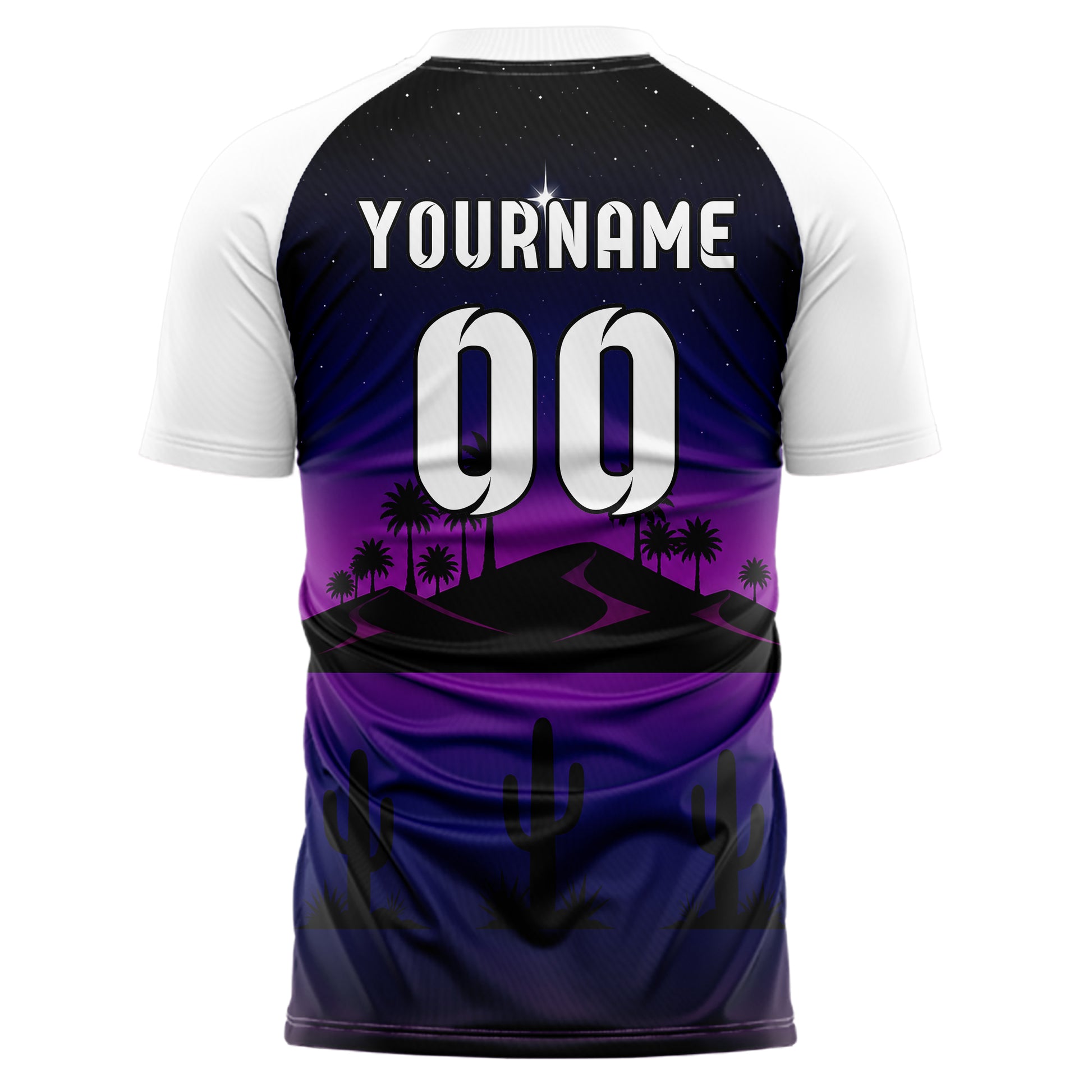 Schwarz Sahara Skyline Design 15-0488 individuelles Fußballtrikot back