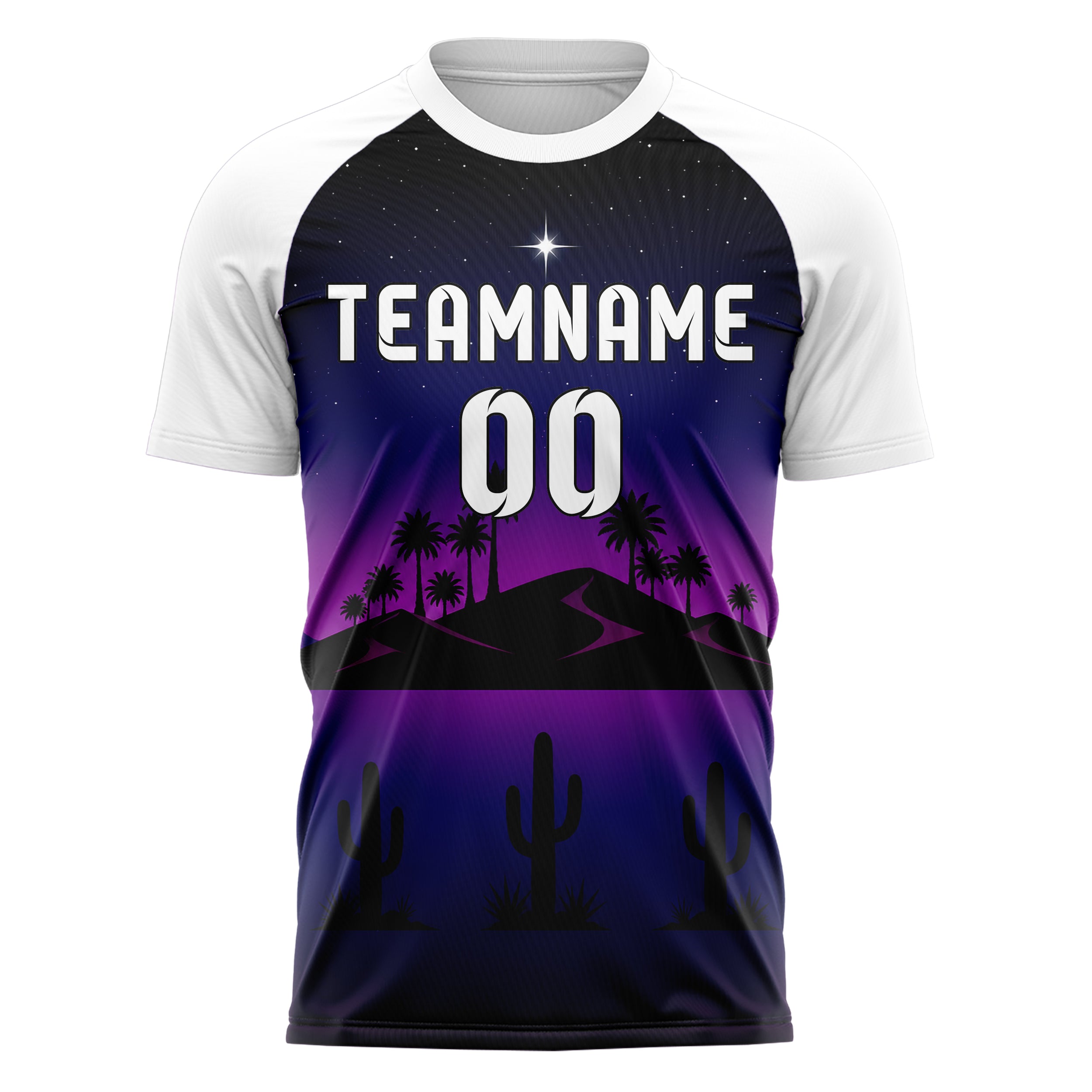 Schwarz Sahara Skyline Design 15-0488 individuelles Fußballtrikot front