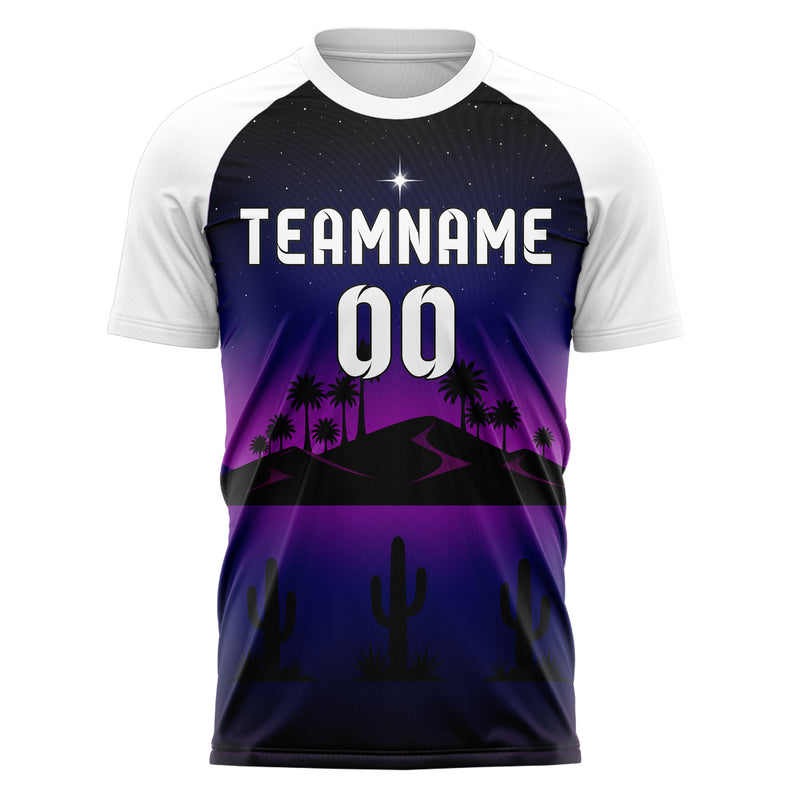 Schwarz Sahara Skyline Design 15-0488 individuelles Fußballtrikot front