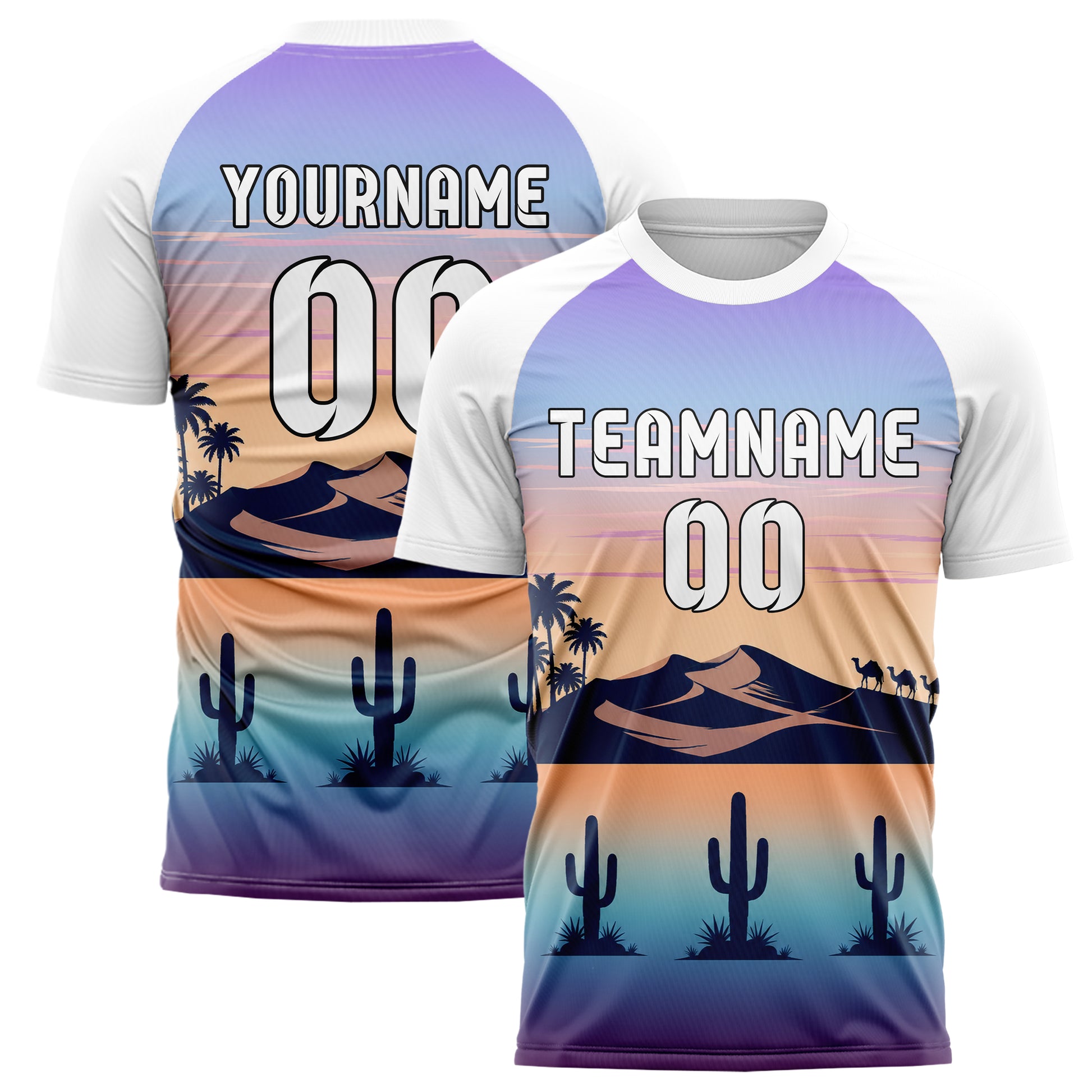 Hellblau Sahara Skyline Design 15-0484 individuelles Fußballtrikot main