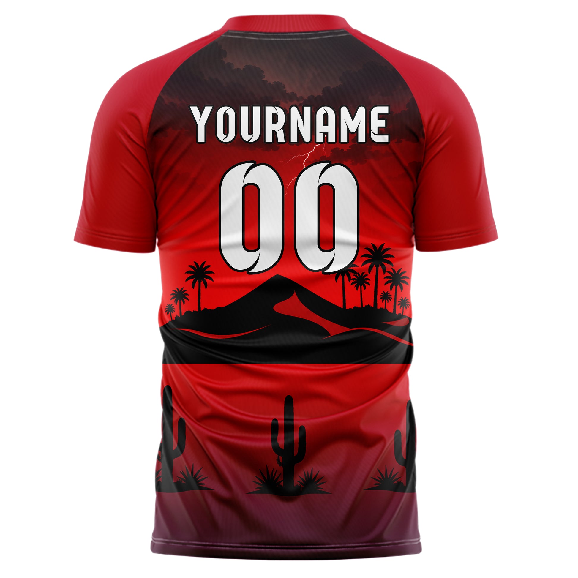 Schwarz Sahara Skyline Design 15-0487 individuelles Fußballtrikot back