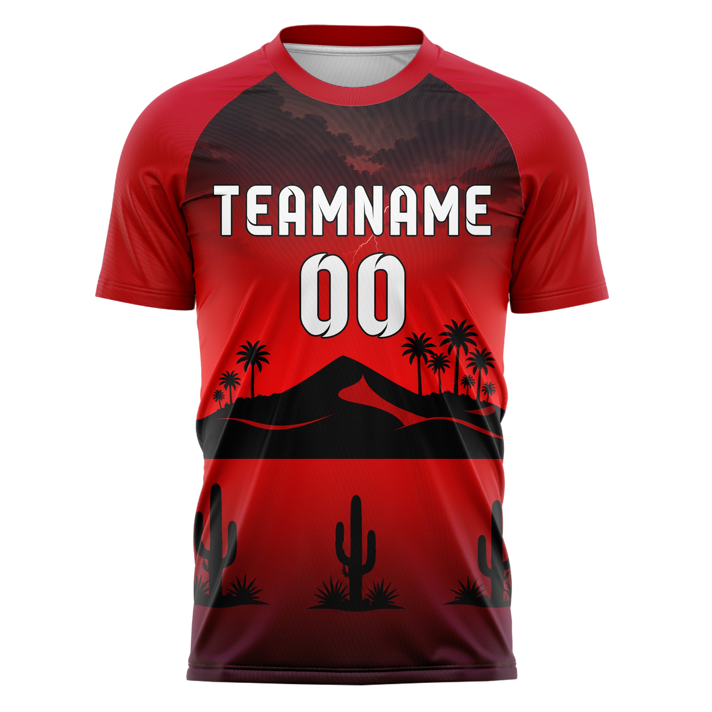 Schwarz Sahara Skyline Design 15-0487 individuelles Fußballtrikot front