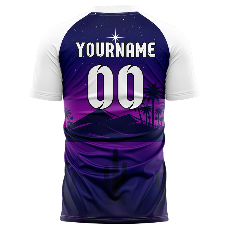 Marineblau Sahara Skyline Design 15-0489 individuelles Fußballtrikot back