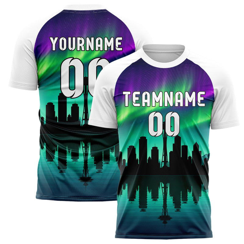 Petrol Seattle Skyline Design 15-0060 individuelles Fußballtrikot main