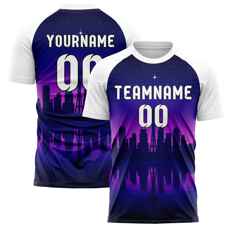 Marineblau Seattle Skyline Design 15-0059 individuelles Fußballtrikot main