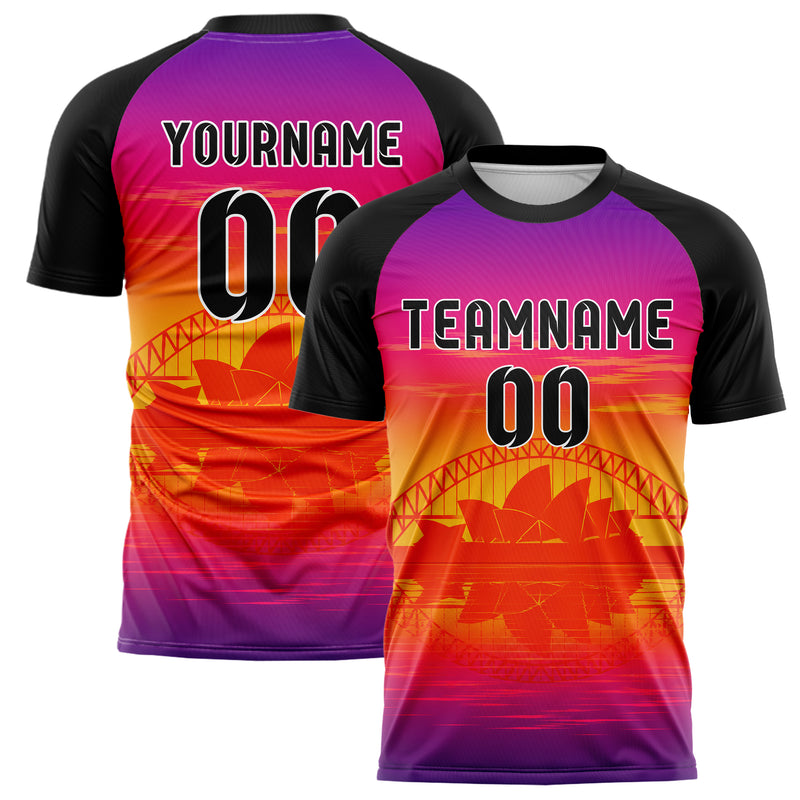 Orange Sydney Skyline Design 15-0282 individuelles Fußballtrikot main