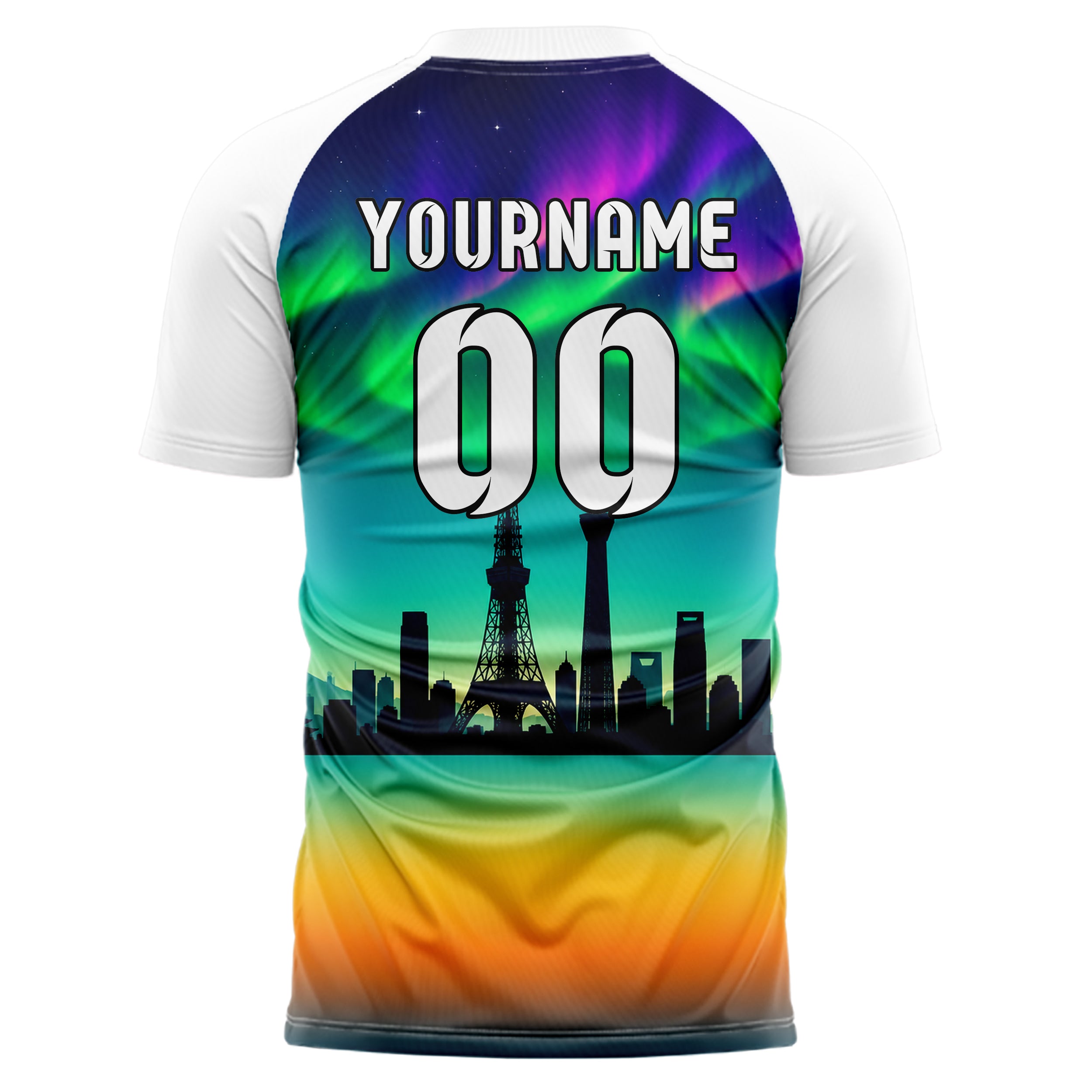 Petrol Tokyo Skyline Design 15-0310 individuelles Fußballtrikot back