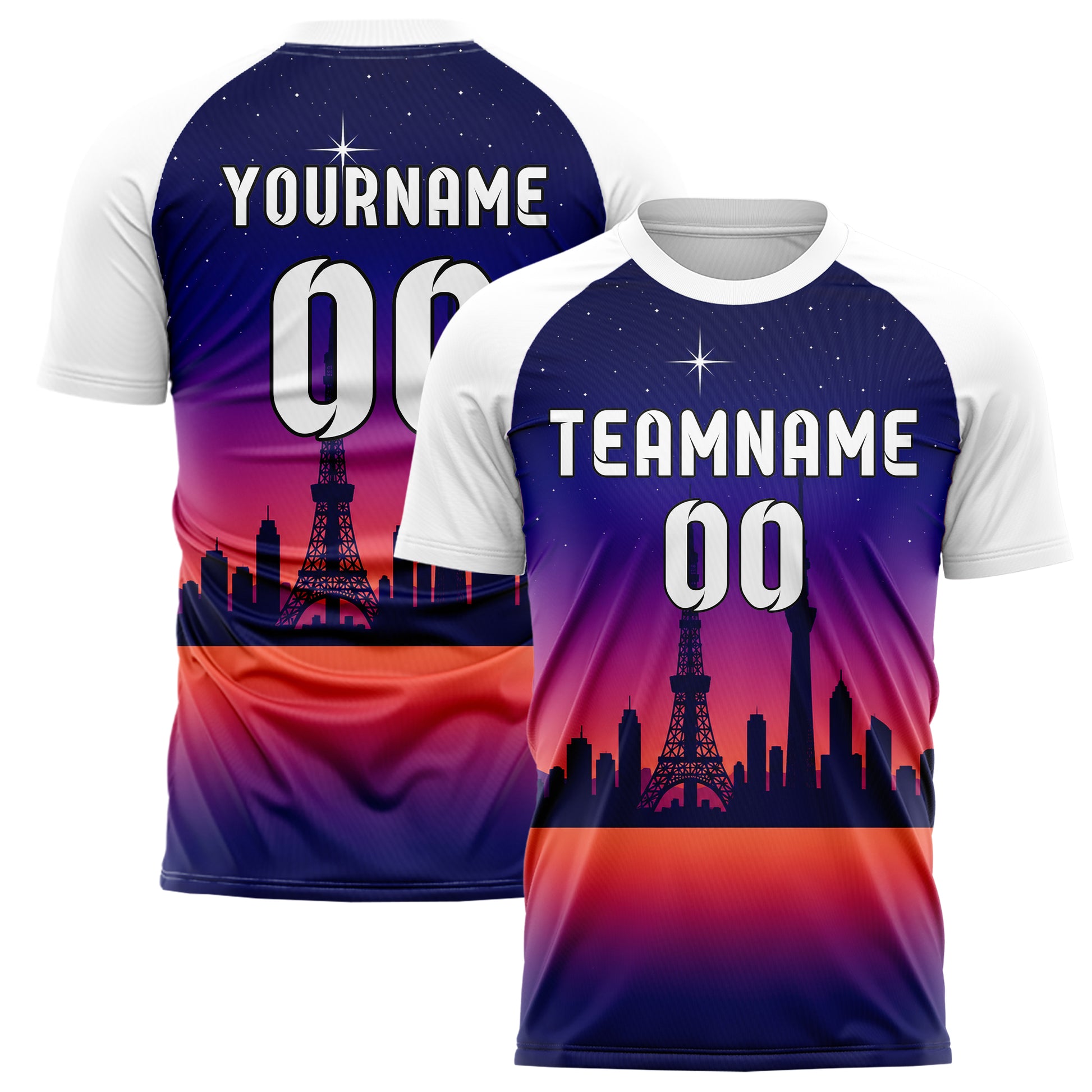 Marineblau Tokyo Skyline Design 15-0309 individuelles Fußballtrikot main