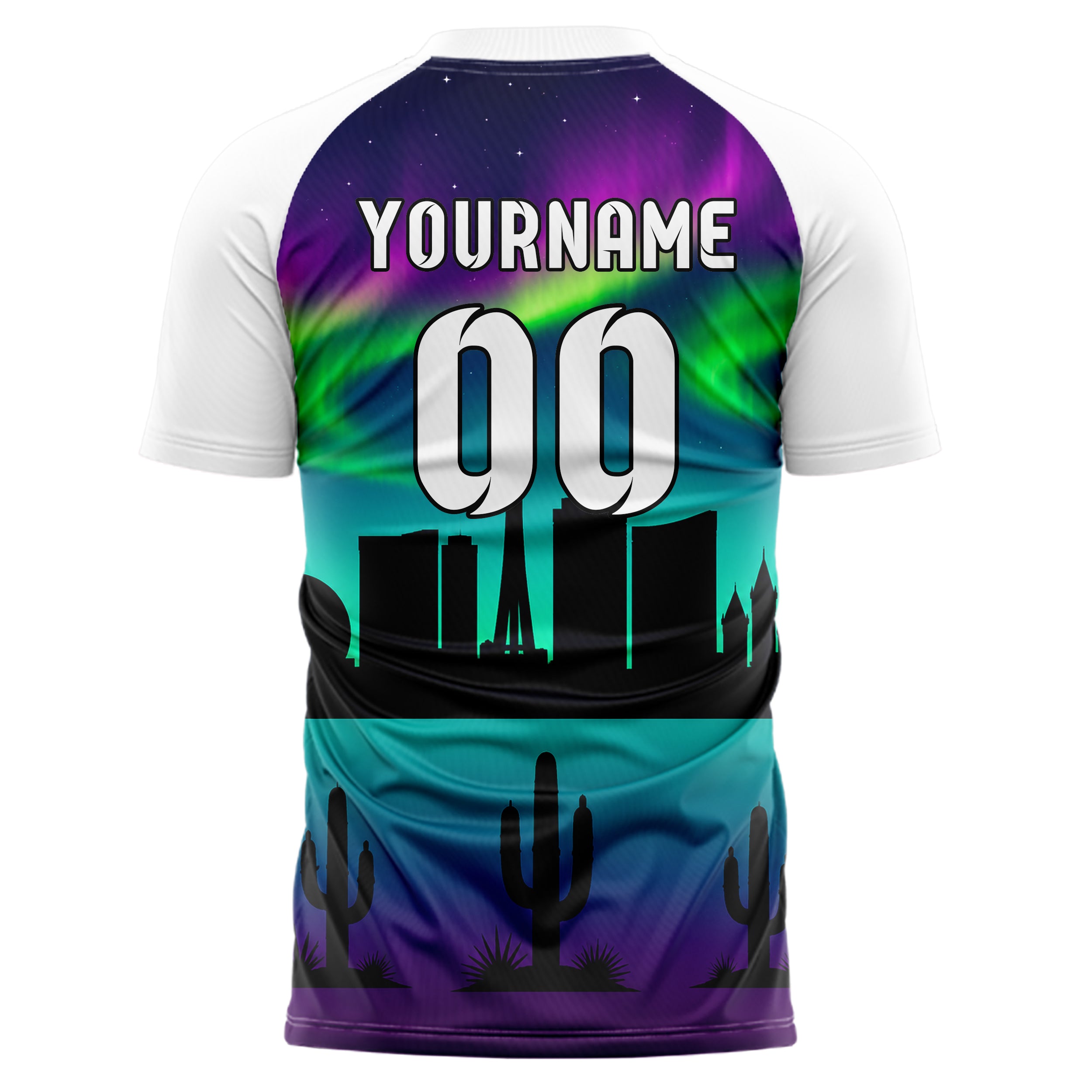 Petrol Las Vegas Skyline Design 15-0090 individuelles Fußballtrikot back