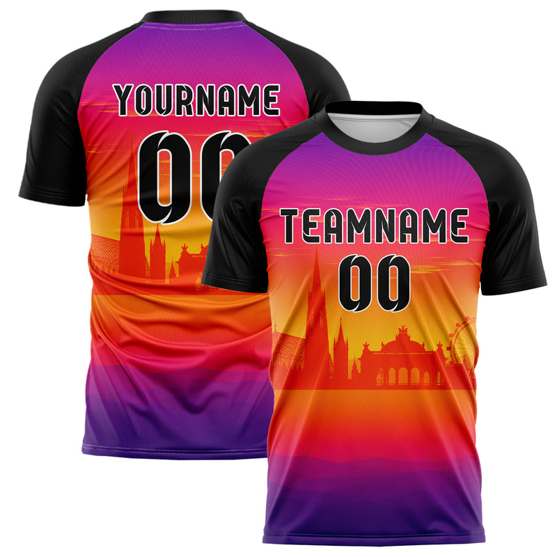 Orange Vienna Skyline Design 15-0182 individuelles Fußballtrikot main