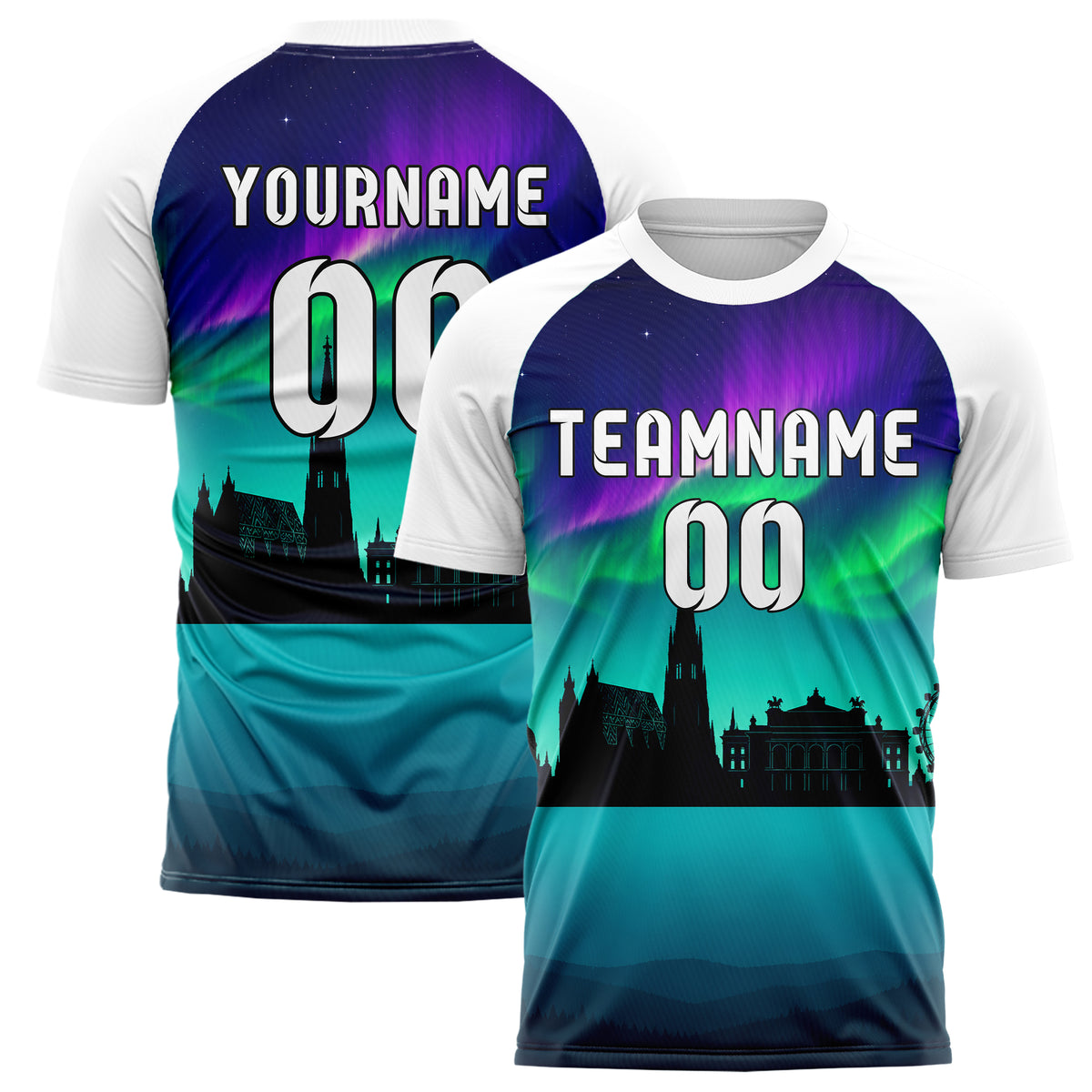 Petrol Vienna Skyline Design 15-0190 individuelles Fußballtrikot main