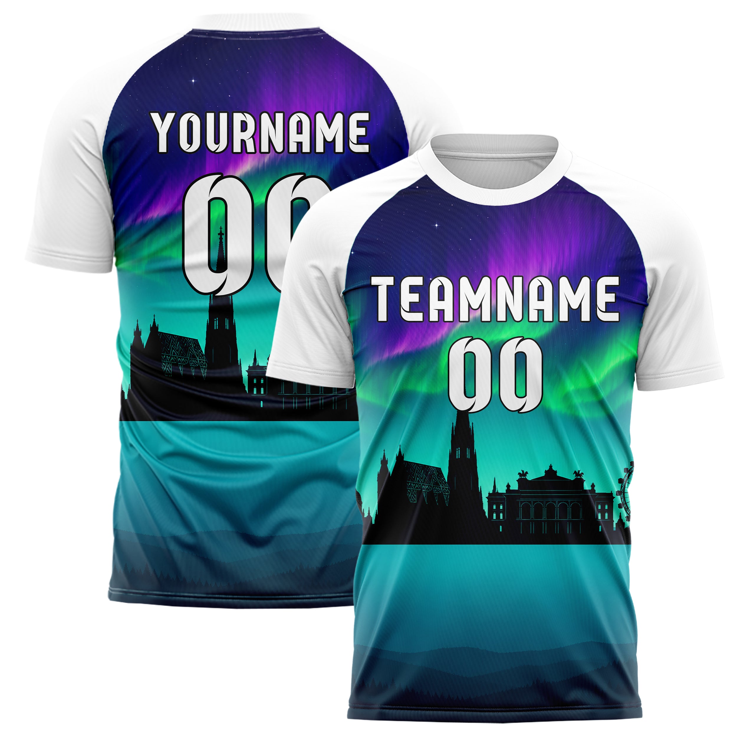 Petrol Vienna Skyline Design 15-0190 individuelles Fußballtrikot main