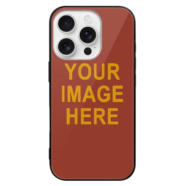 Custodia per telefono personalizzata color corallo rosso e giallo