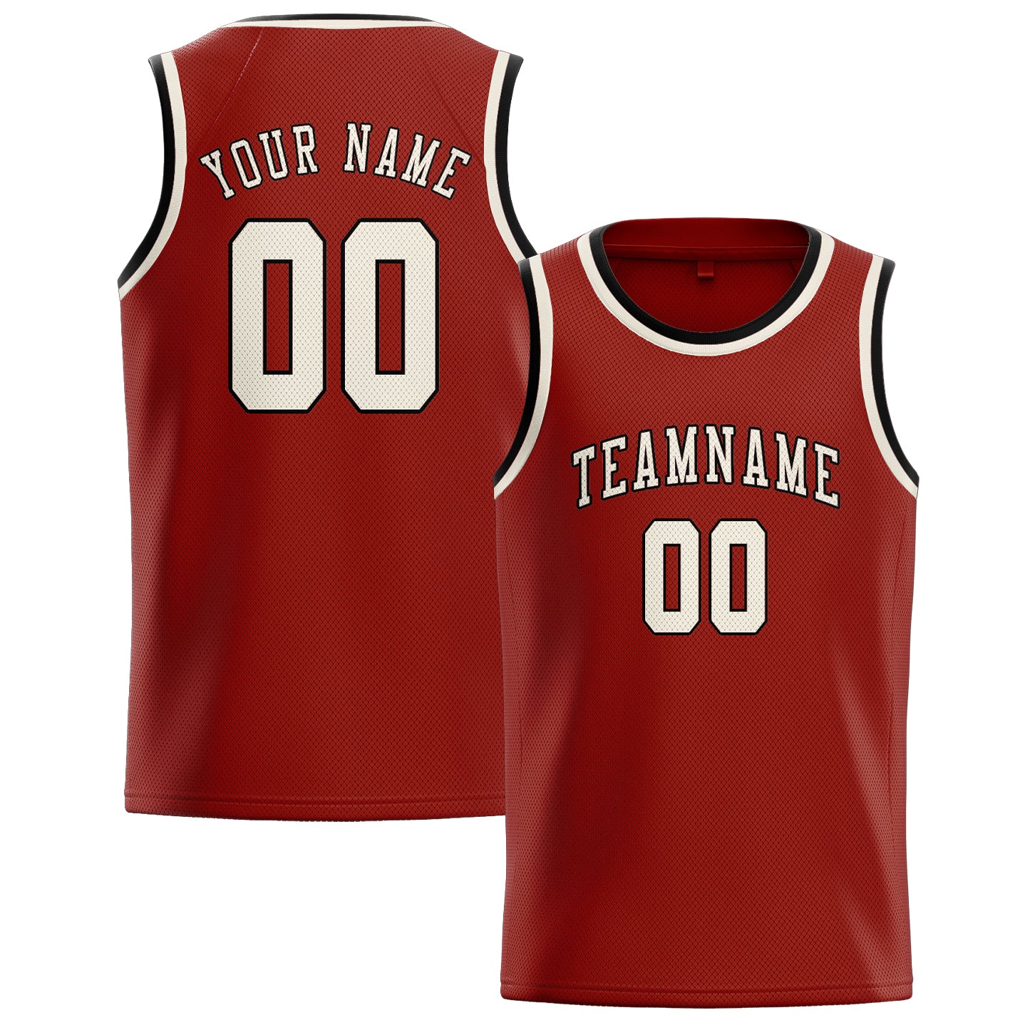 Benutzerdefiniertes Professionelles Korallenrot Beige Basketballtrikot