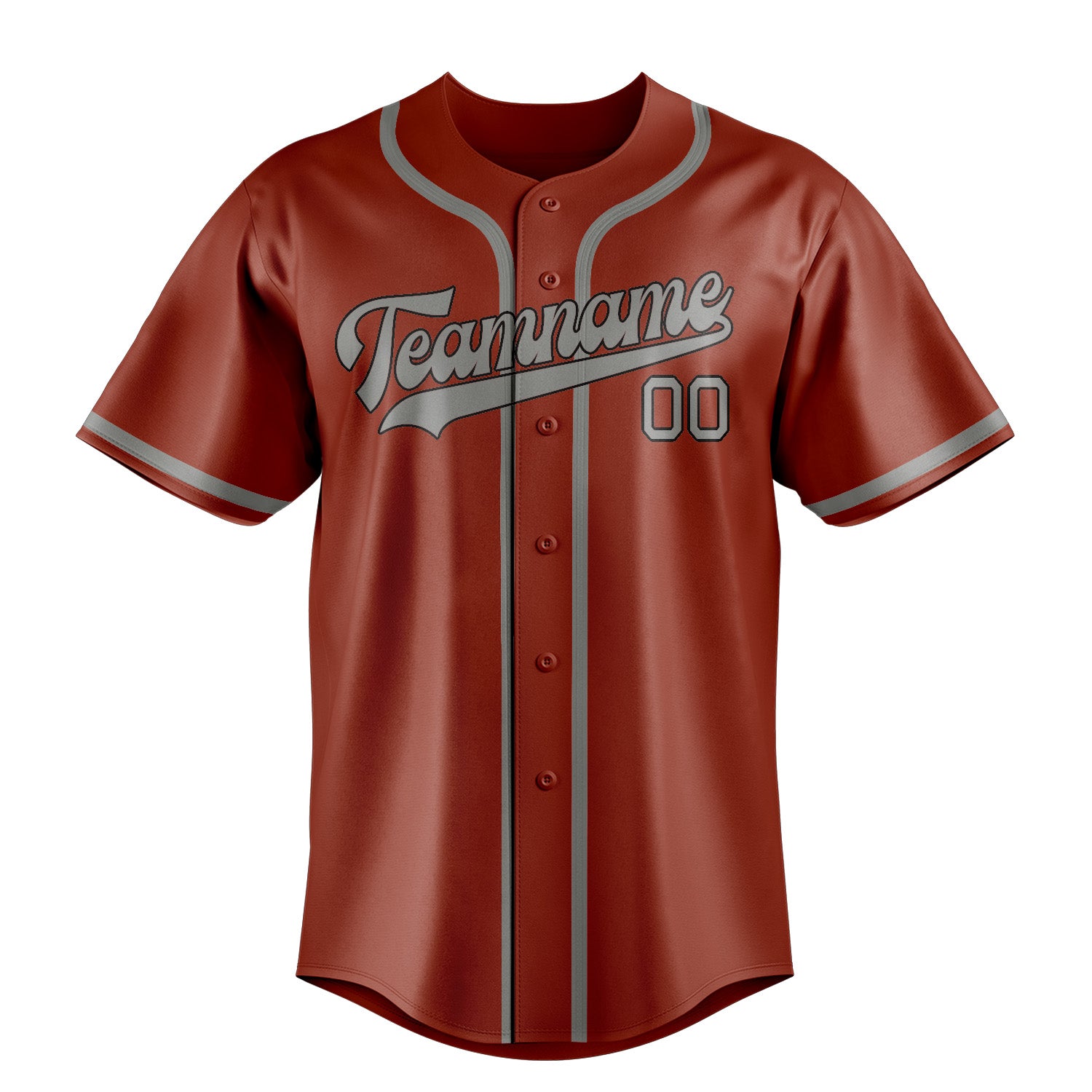 Benutzerdefiniertes Professionelles Korallenrot Grau Baseballtrikot
