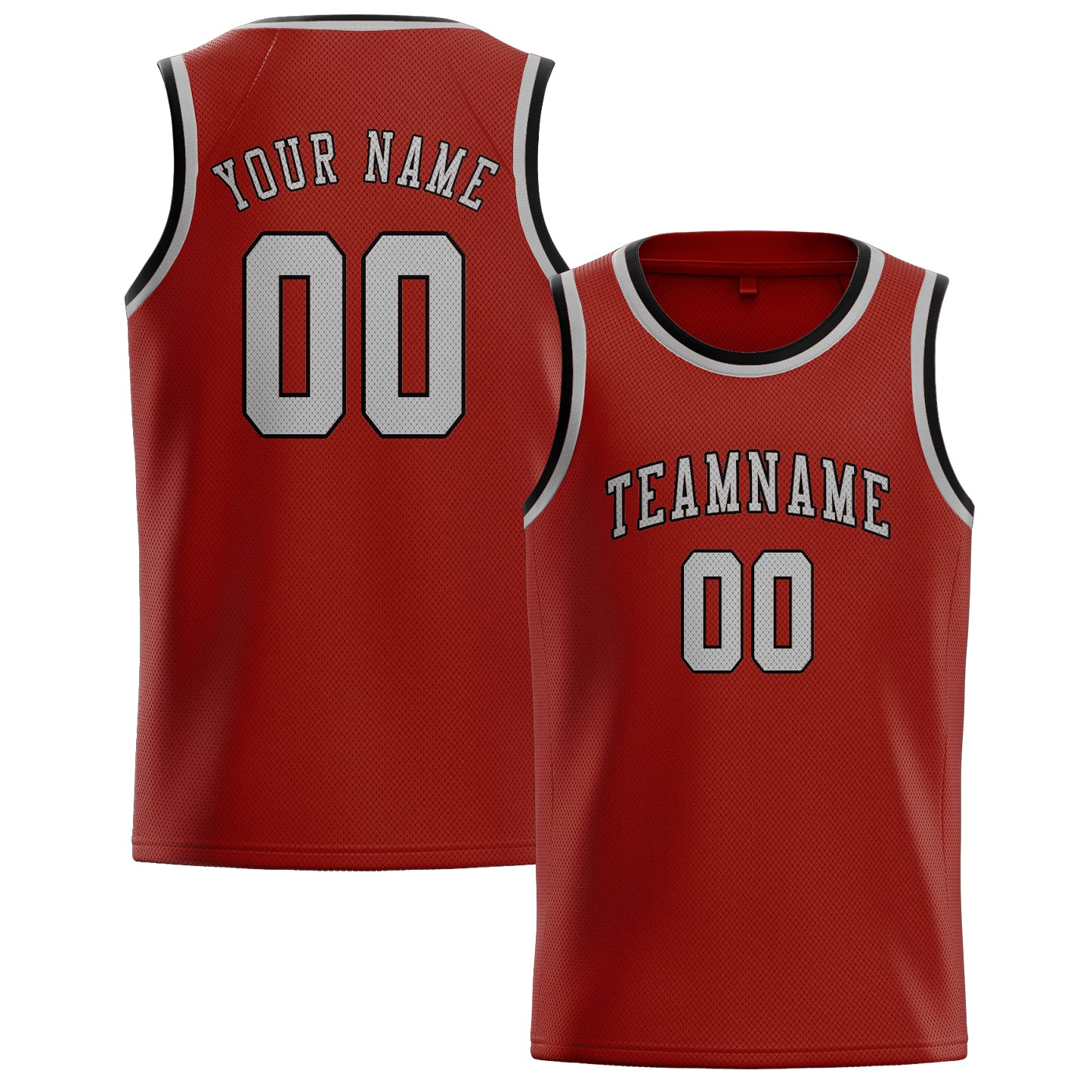 Benutzerdefiniertes Professionelles Korallenrot Grau Basketballtrikot