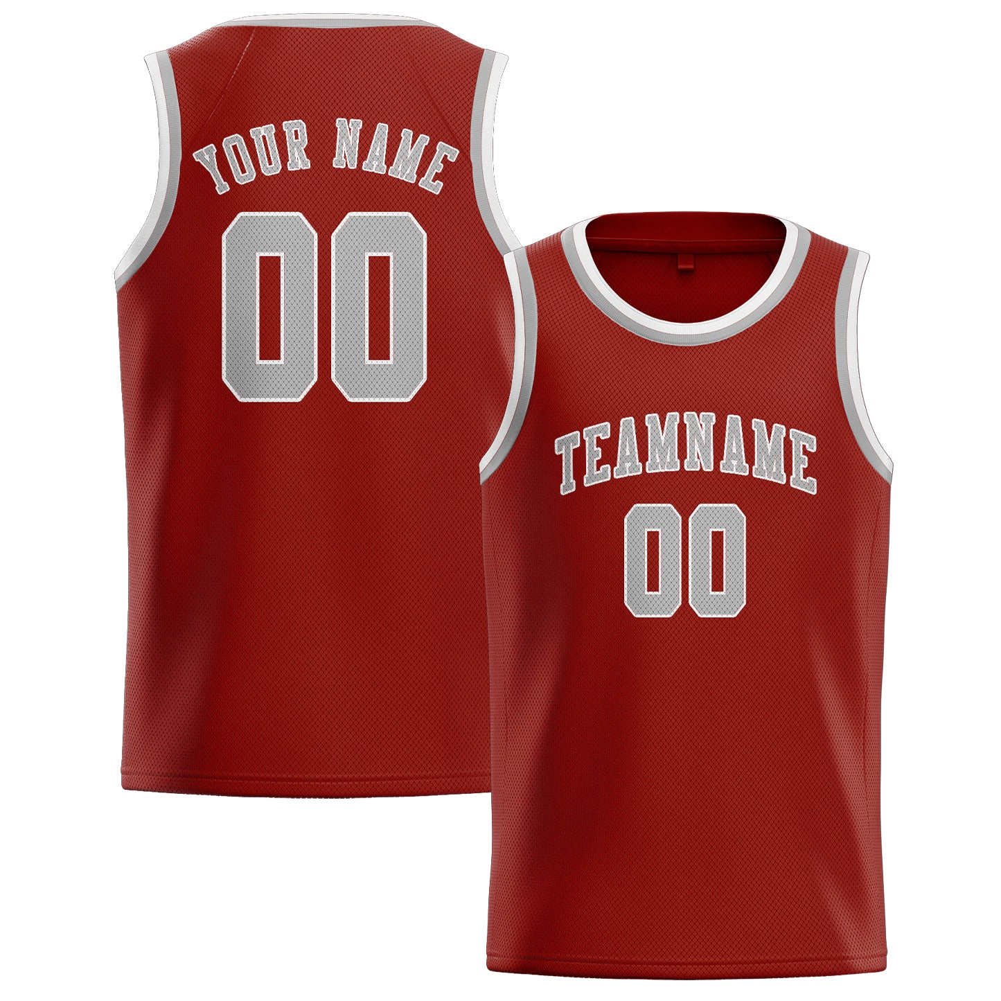 Benutzerdefiniertes Professionelles Korallenrot Grau Basketballtrikot