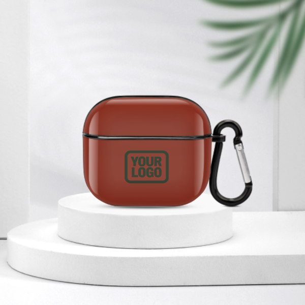 Maßgeschneidertes Korallenrot Tannengrün AirPods-Hülle (3. Generation)