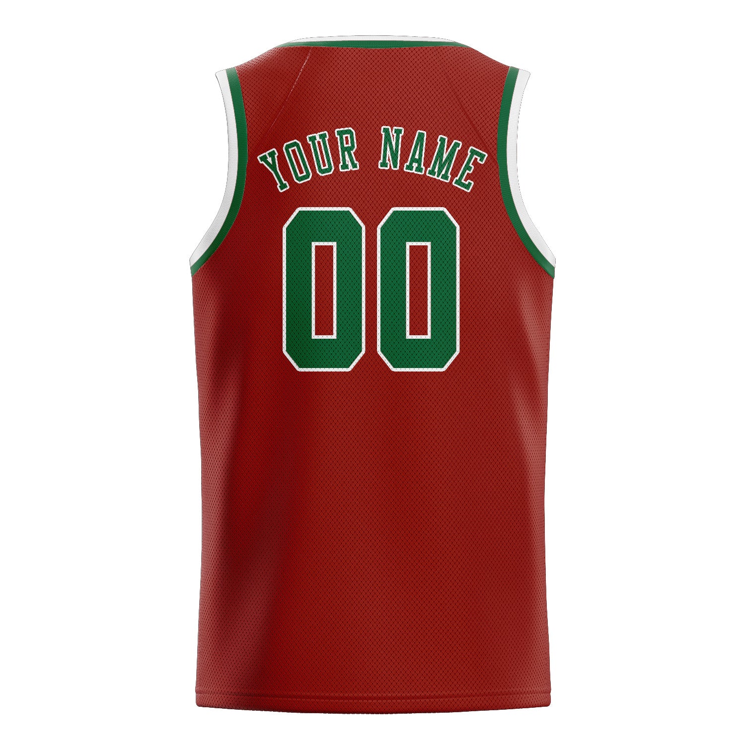 Benutzerdefiniertes Professionelles Korallenrot Moosgrün Basketballtrikot
